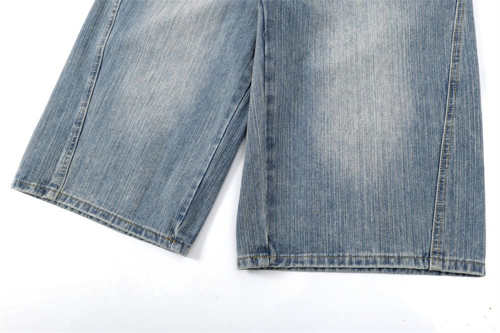 Japanese Brand × Jean Men's American retro loose straight washed denim shorts y2k Size US 32 / EU 48 - 5 Thumbnail