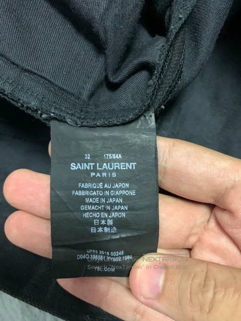 Saint Laurent Paris Saint Laurent Paris Black Knee Double Blade Destroyed Jean Size US 32 / EU 48 - 4 Thumbnail