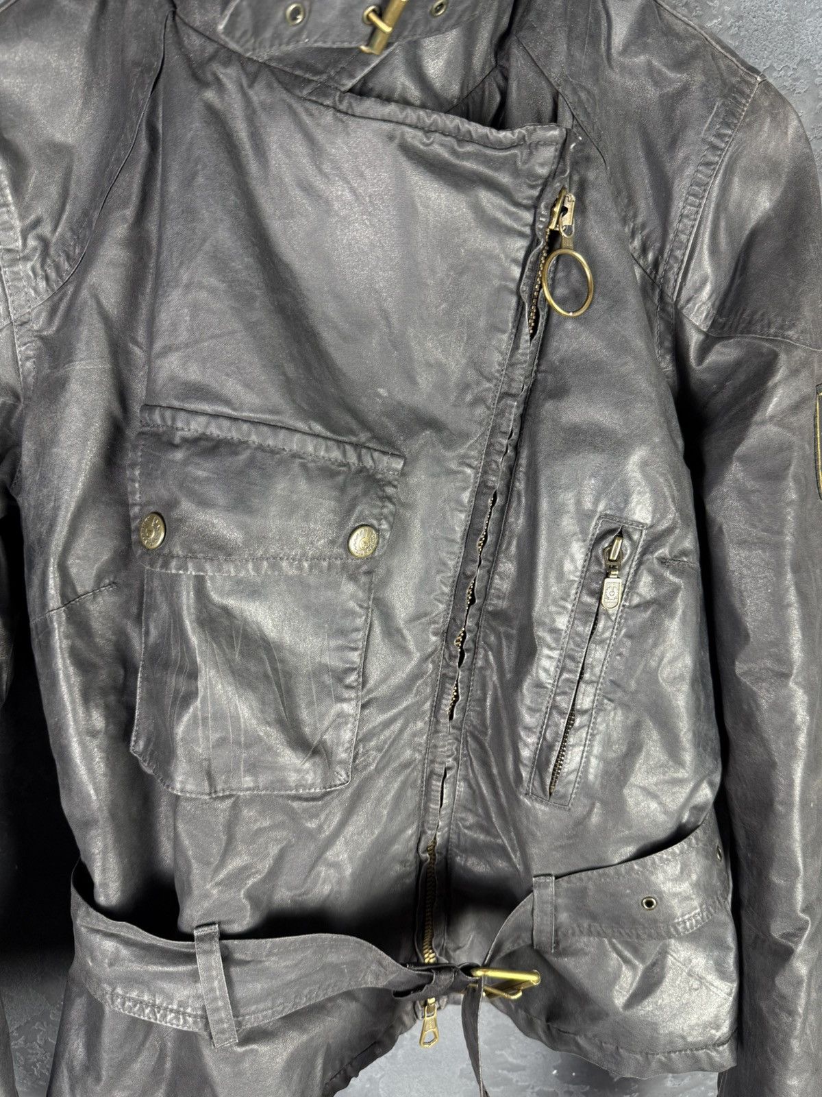 Belstaff Belstaff Sammy Miller Gold Label Women’s Wax Belted Jacket Size M / US 6-8 / IT 42-44 - 13 Thumbnail