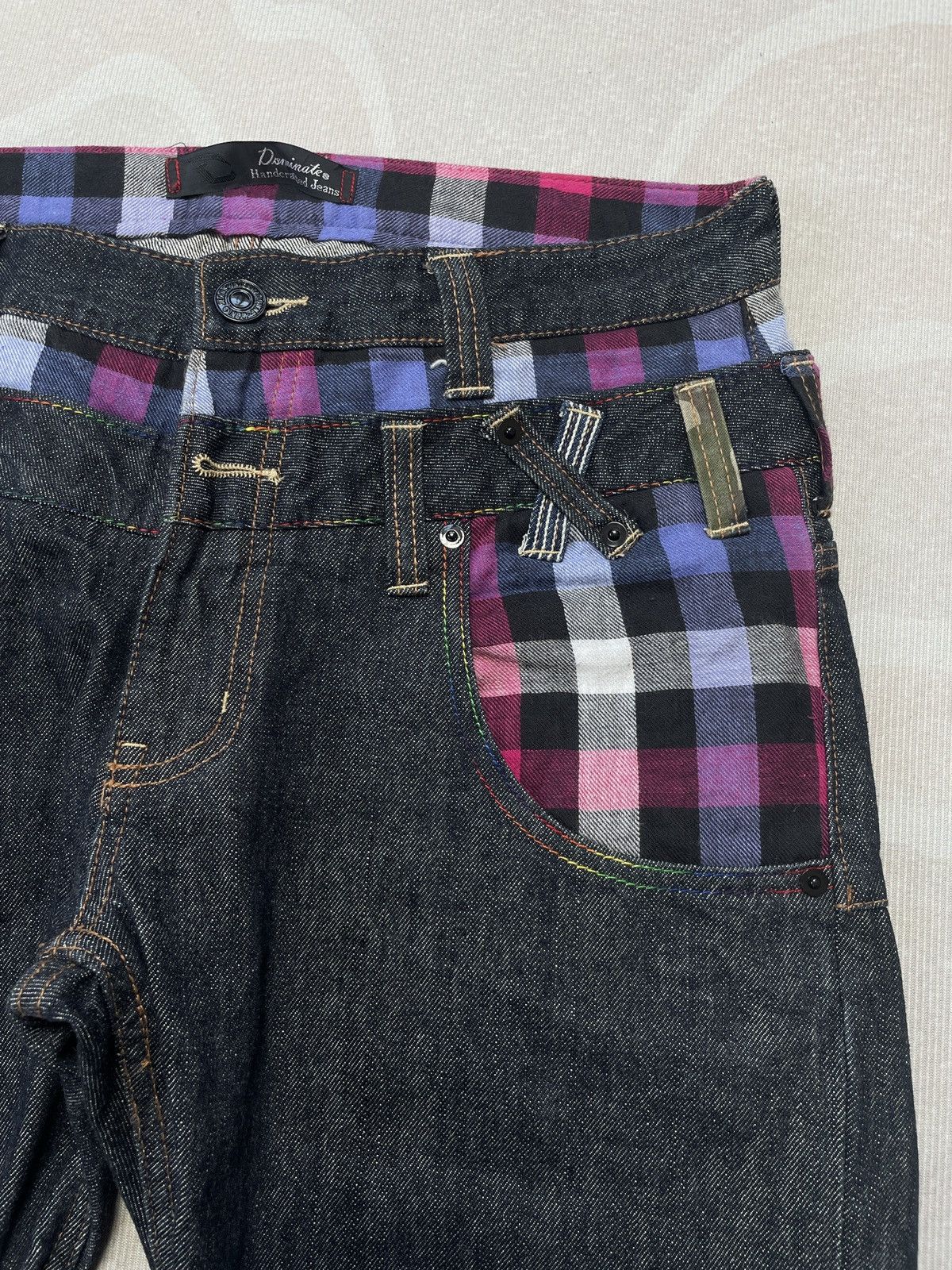 Japanese Brand Dominate Handcrafted Double Waist Jeans (P126) Size US 31 - 5 Thumbnail