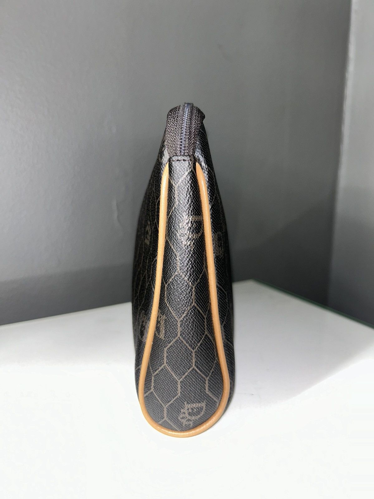 Dior Christian Dior Brown Honeycomb Clutch Bag Size ONE SIZE - 7 Thumbnail