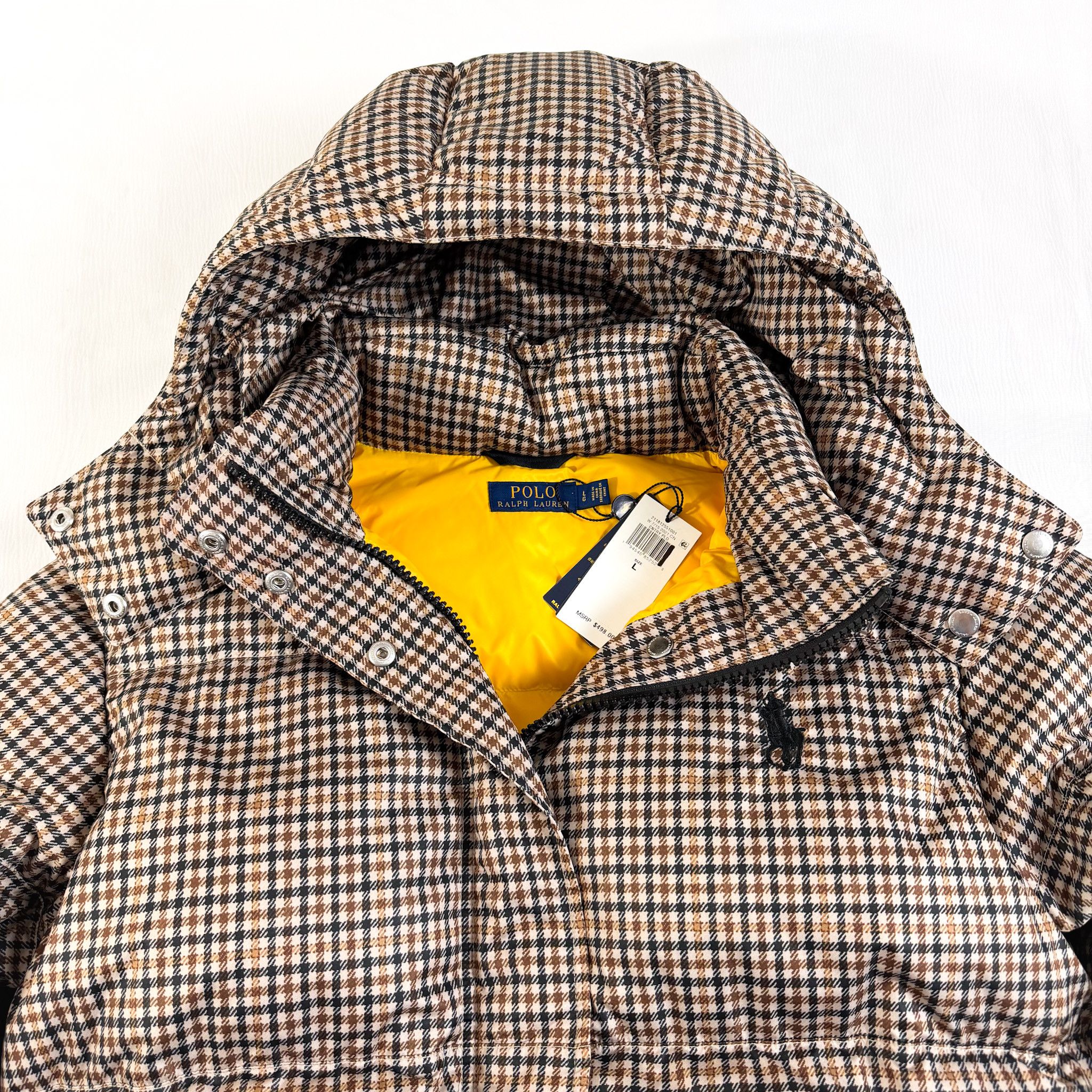 Polo Ralph Lauren Polo Ralph Lauren Houndstooth Goose-down Puffer Jacket Size L / US 10 / IT 46 - 4 Thumbnail