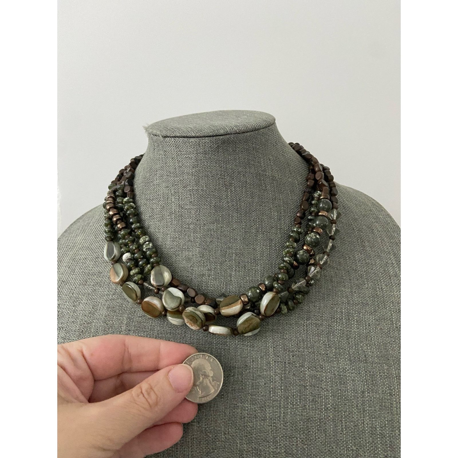Other Rare cookie Lee brown and olive bead layered necklace Size ONE SIZE - 3 Thumbnail