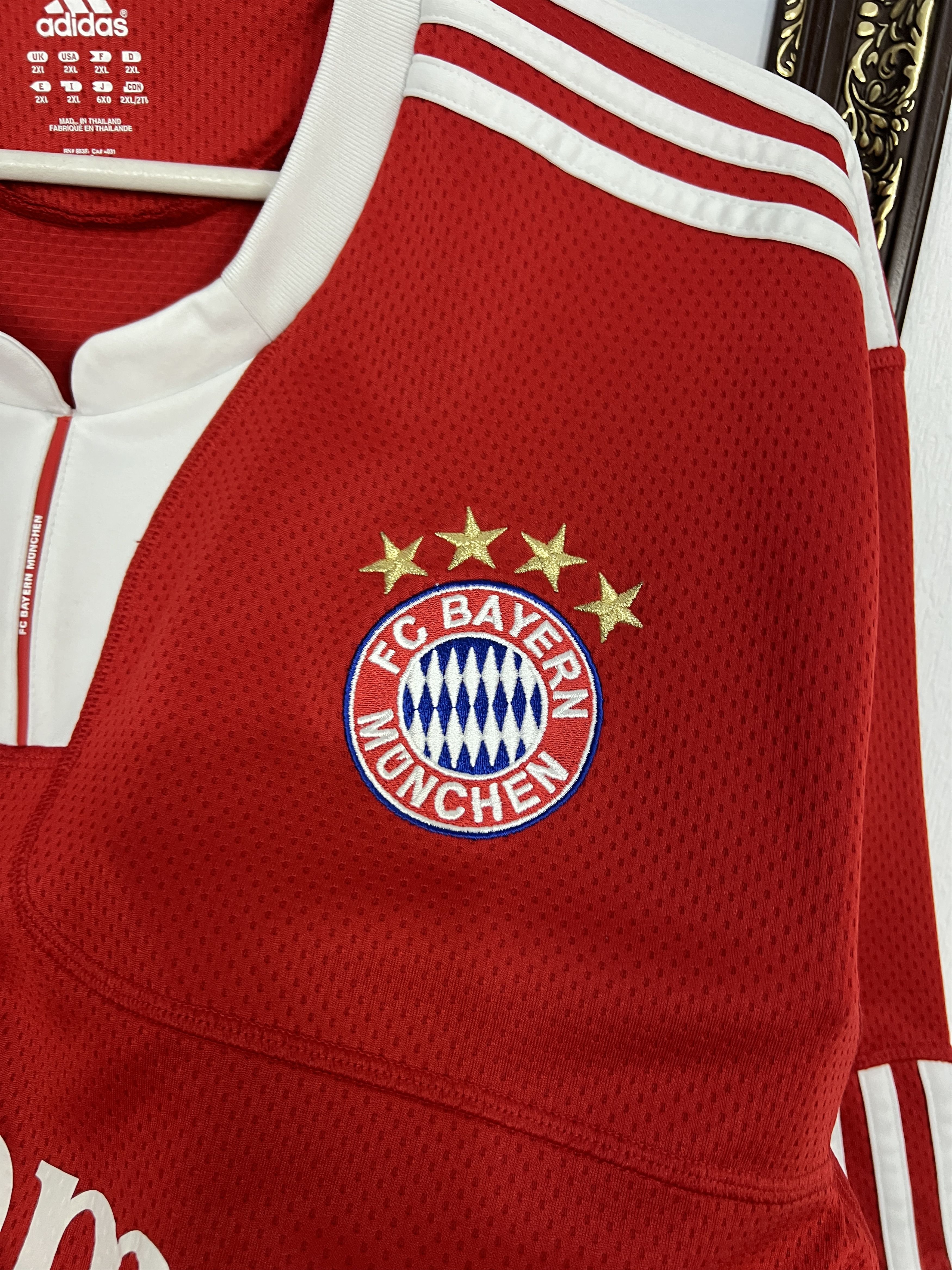 Adidas Bayern Munich Home football shirt 2009 Soccer Adidas Jersey Size US XXL / EU 58 / 5 - 4 Thumbnail