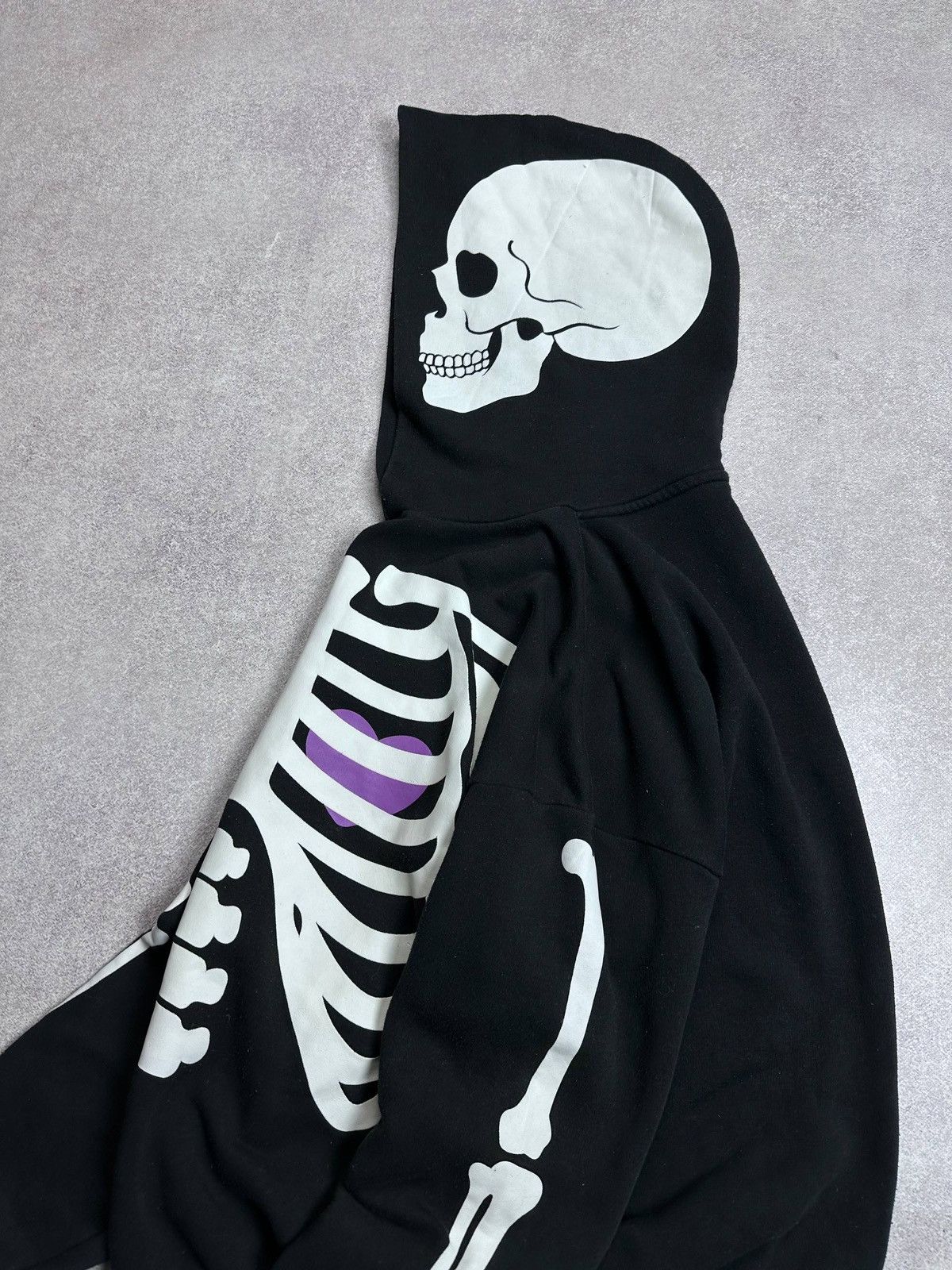 Affliction Vintage Skeleton All Over Print Boxy Hoodie M Size US M / EU 48-50 / 2 - 2 Thumbnail