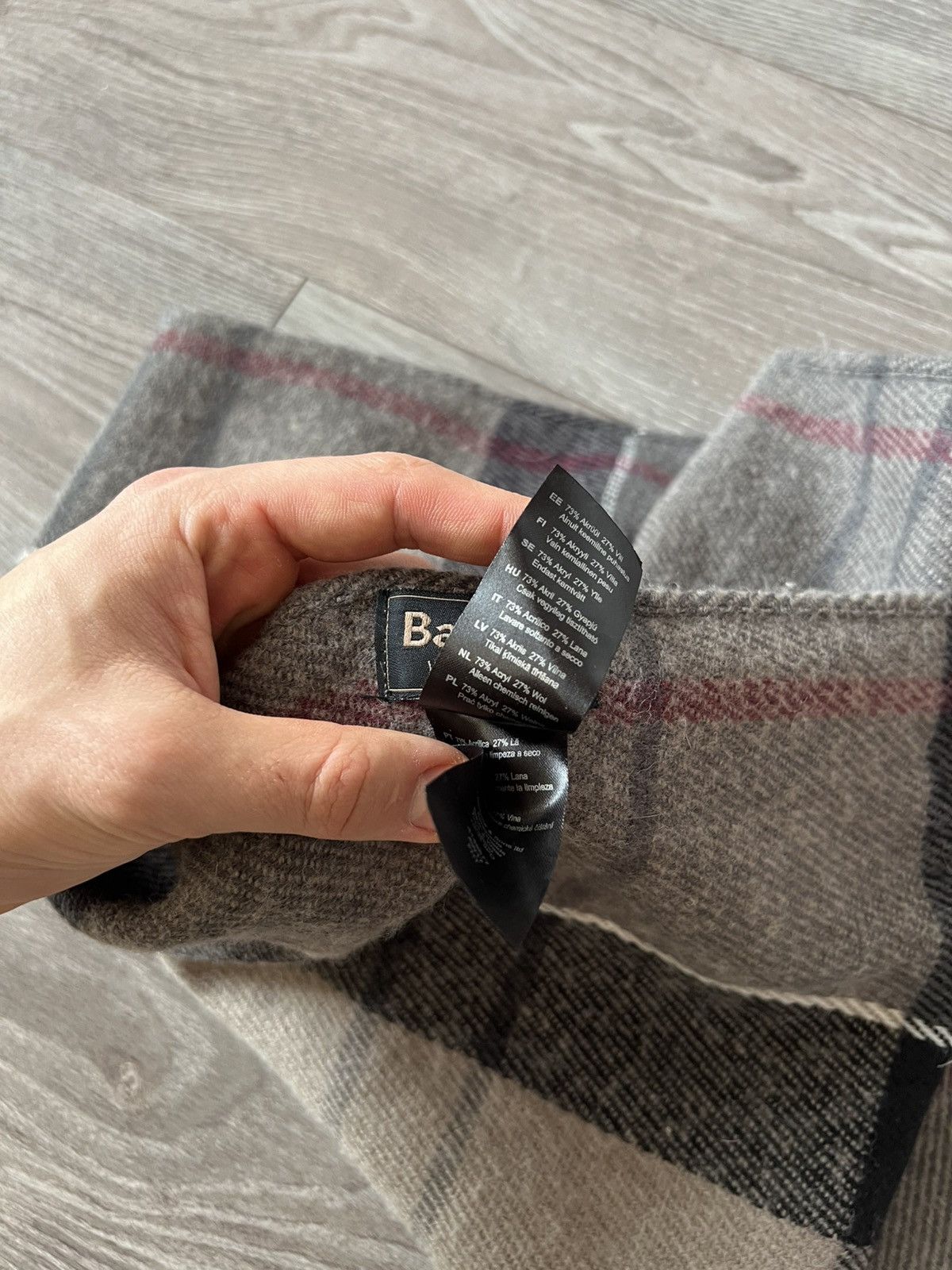 Barbour × Vintage ‼️Vintage Barbour England Huge Acrylic/Wool Scarf 🧣 Size ONE SIZE - 8 Thumbnail