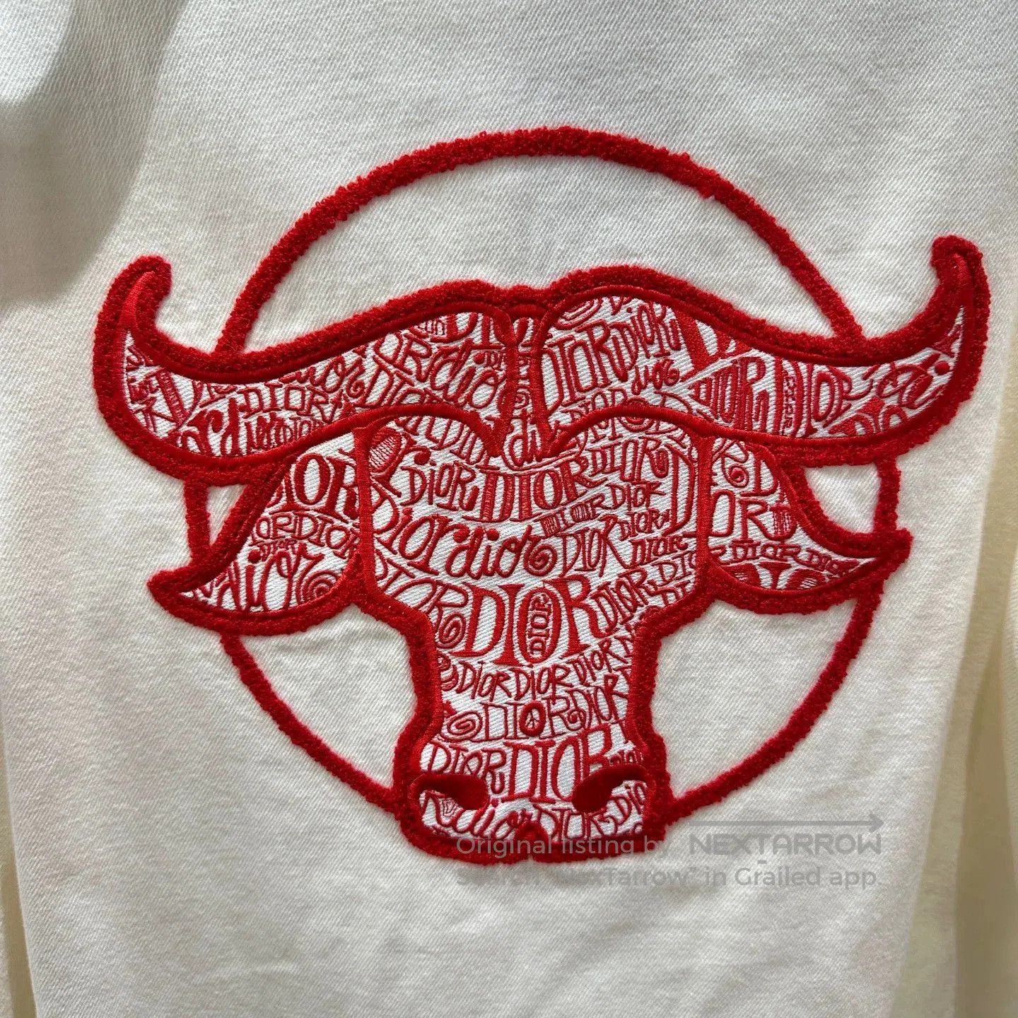 Dior Long Sleeve Button-Up Shirt with Bull Embroidery. Size US M / EU 48-50 / 2 - 7 Thumbnail