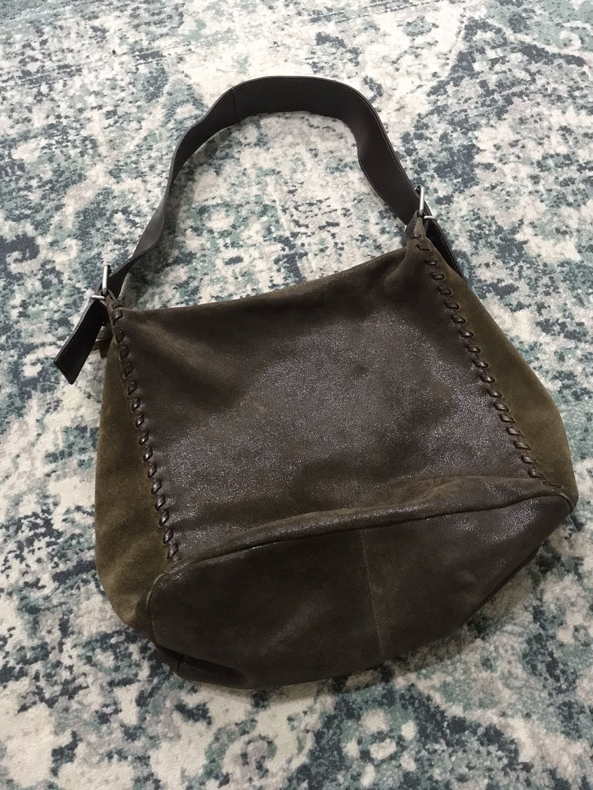 Made In Italy Laura Di Maggio Waxed Leather Handbag
