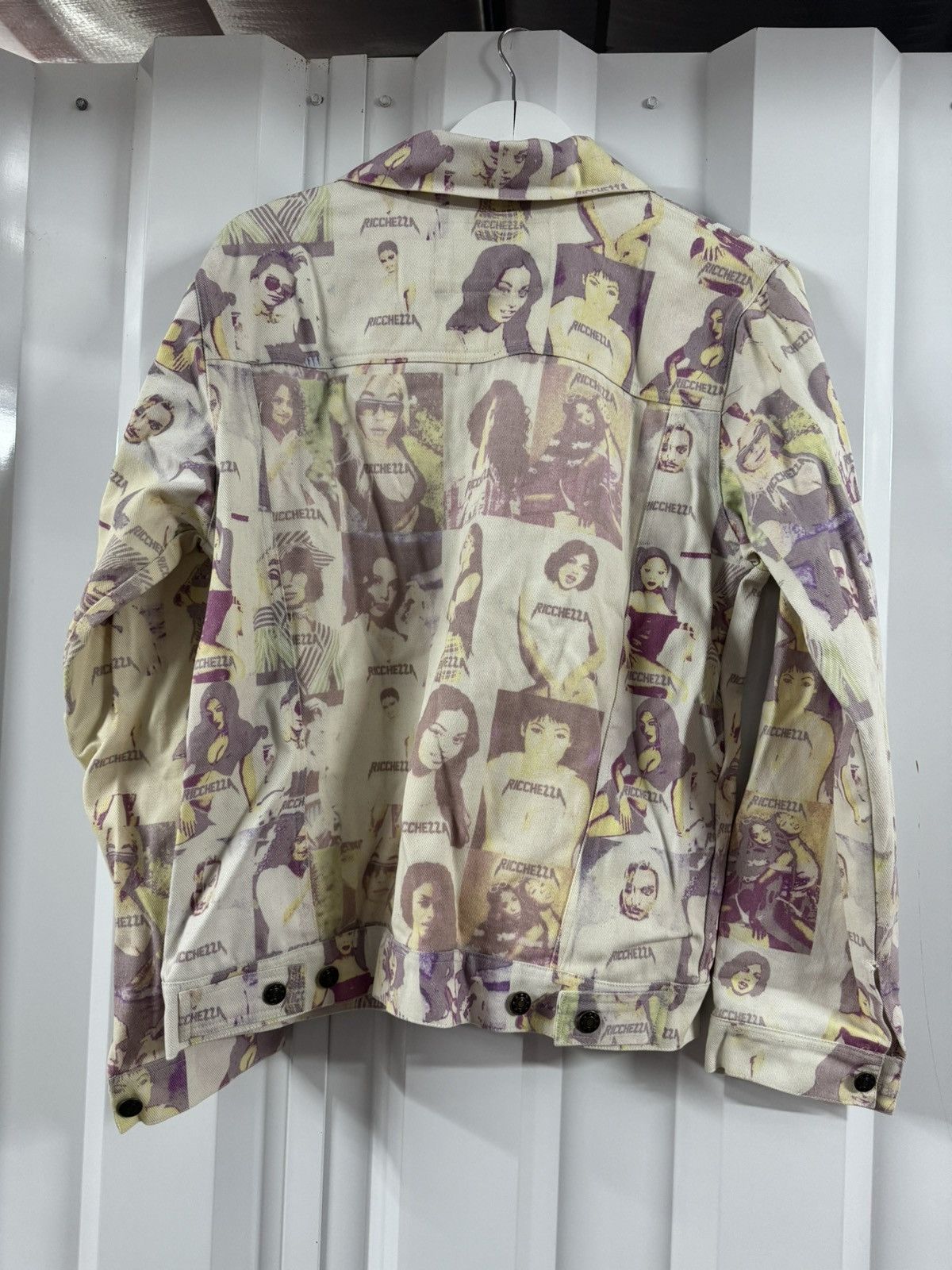 Other Ricchezza Forever Bomber Jacket Women Aop Size XL Cream RARE Size US XL / EU 56 / 4 - 5 Thumbnail