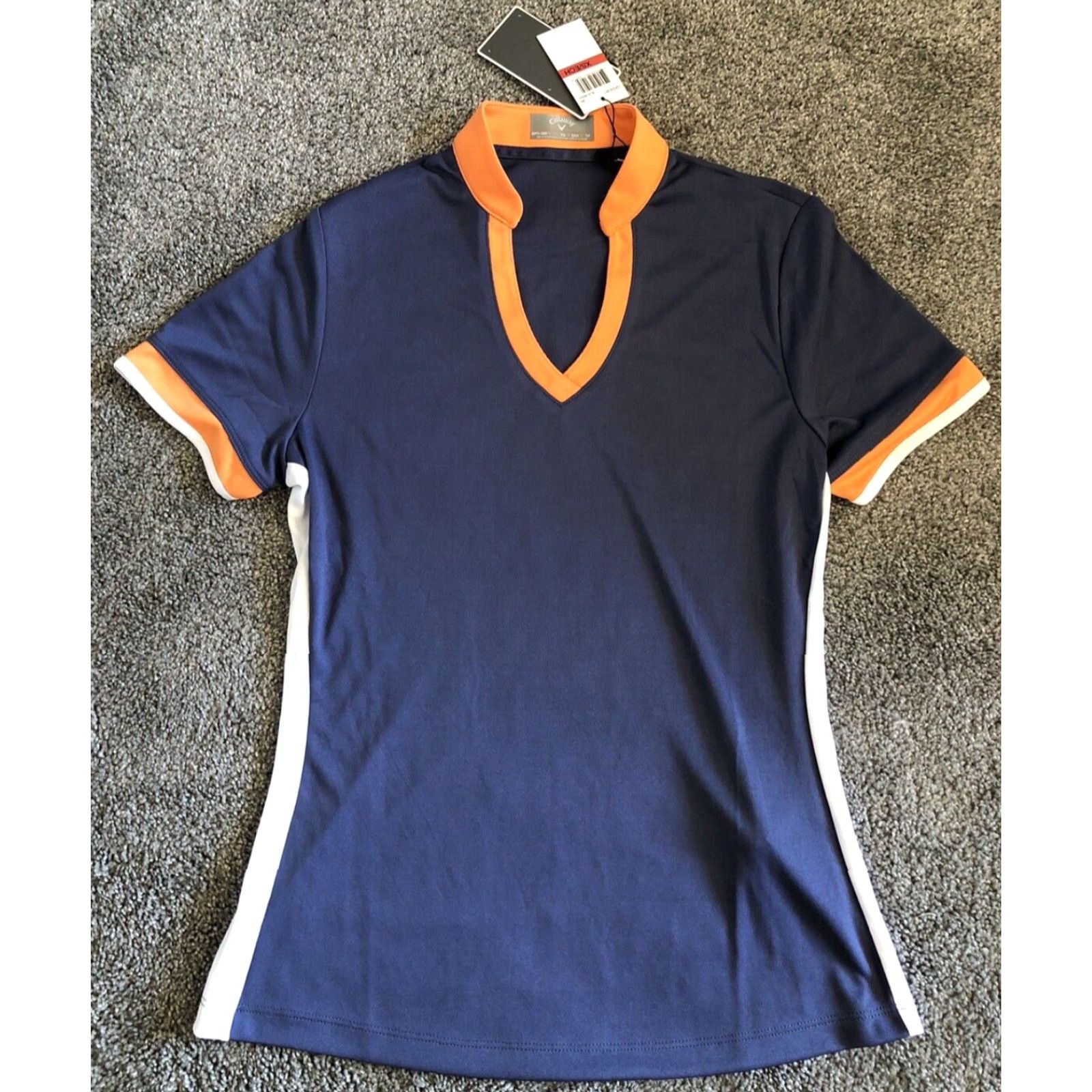 Callaway NWT Callaway Opti Dri T Shirt XS Women Multicolor Blue Indigo Orange 100% Polyester Short Sleeve Pullover Activewear Casual Workwear Womens Size XS / US 0-2 / IT 36-38 - 2 Thumbnail