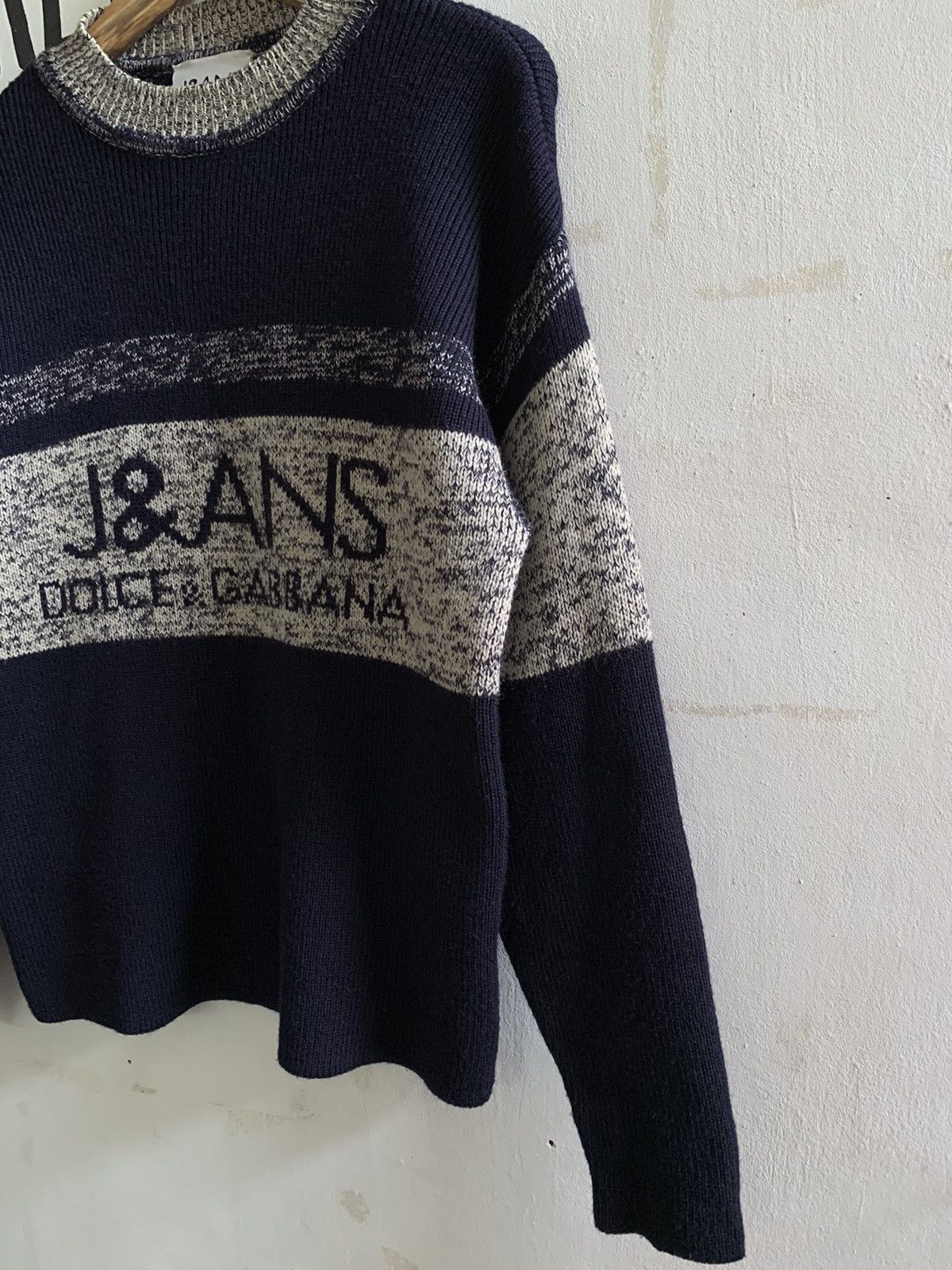 Aran Isles Knitwear Vintage 90’s Dolce & Gabbana spell out virgin wool knitwear Size US M / EU 48-50 / 2 - 3 Thumbnail