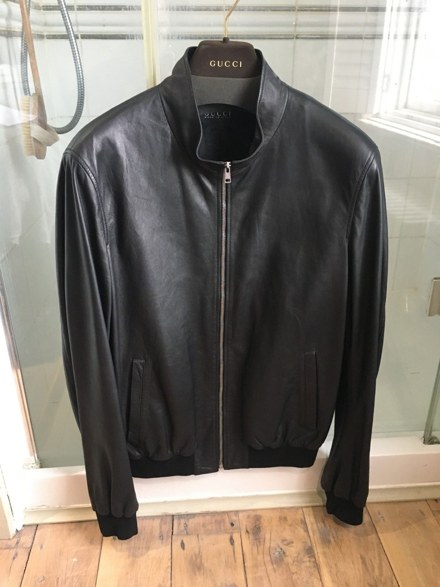 Gucci Gucci Leather Bomber Jacket Sz Large RRP $3,680 Tom Ford Era Size US L / EU 52-54 / 3 - 3 Thumbnail