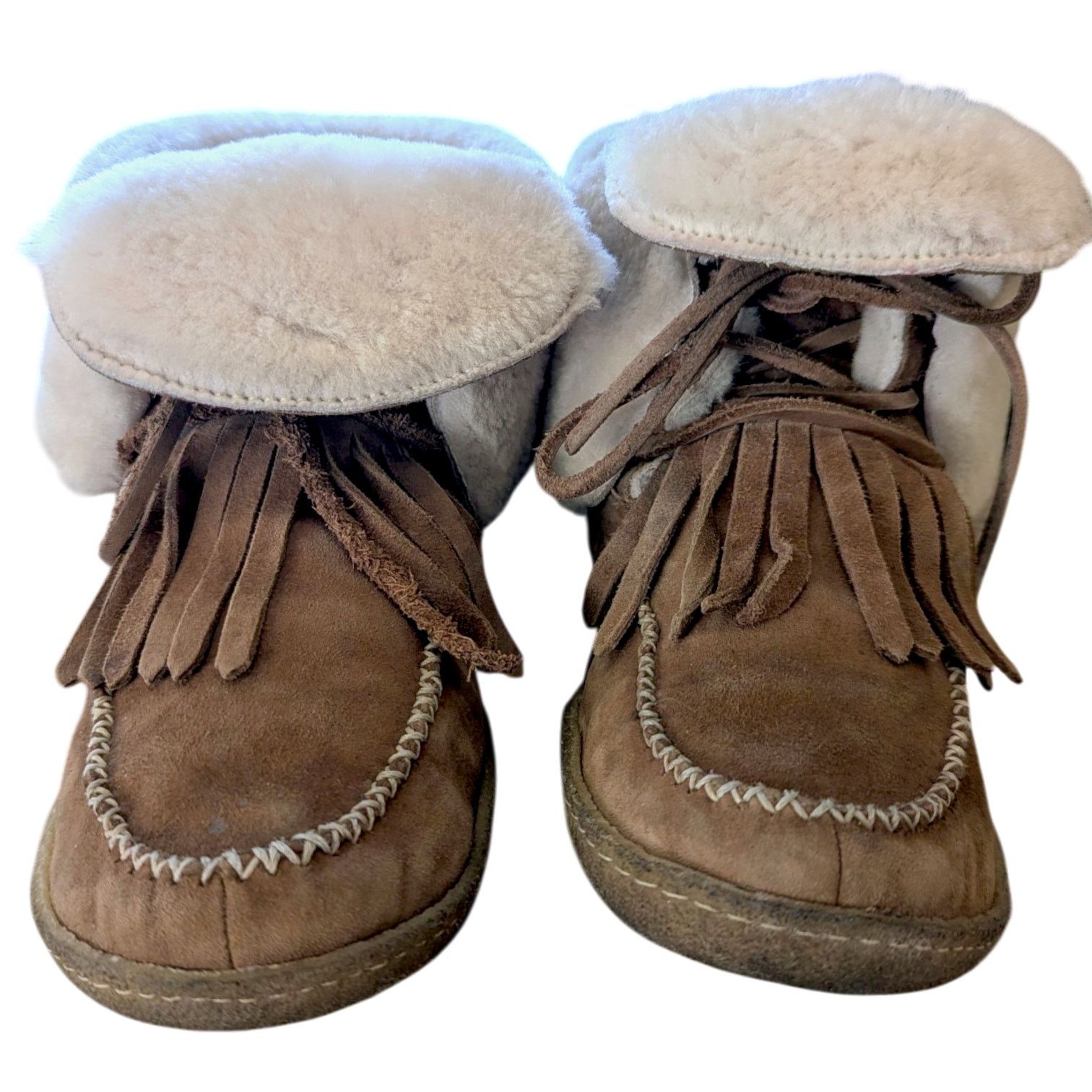 Anthropologie Anthropologie Laidback London Kilty Suede Sherpa Moccasins Size US 7.5 / IT 37.5 - 1 Thumbnail