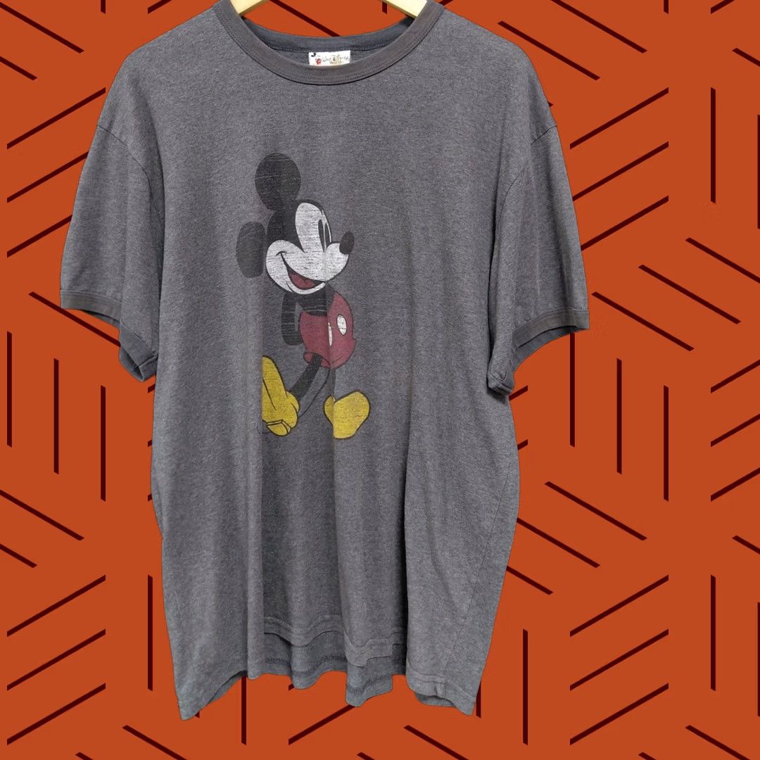 Disney Walt Disney World Shirt Mens XL Gray Mickey Mouse Graphic Print Knit Men Size Size US XL / EU 56 / 4 - 1 Thumbnail