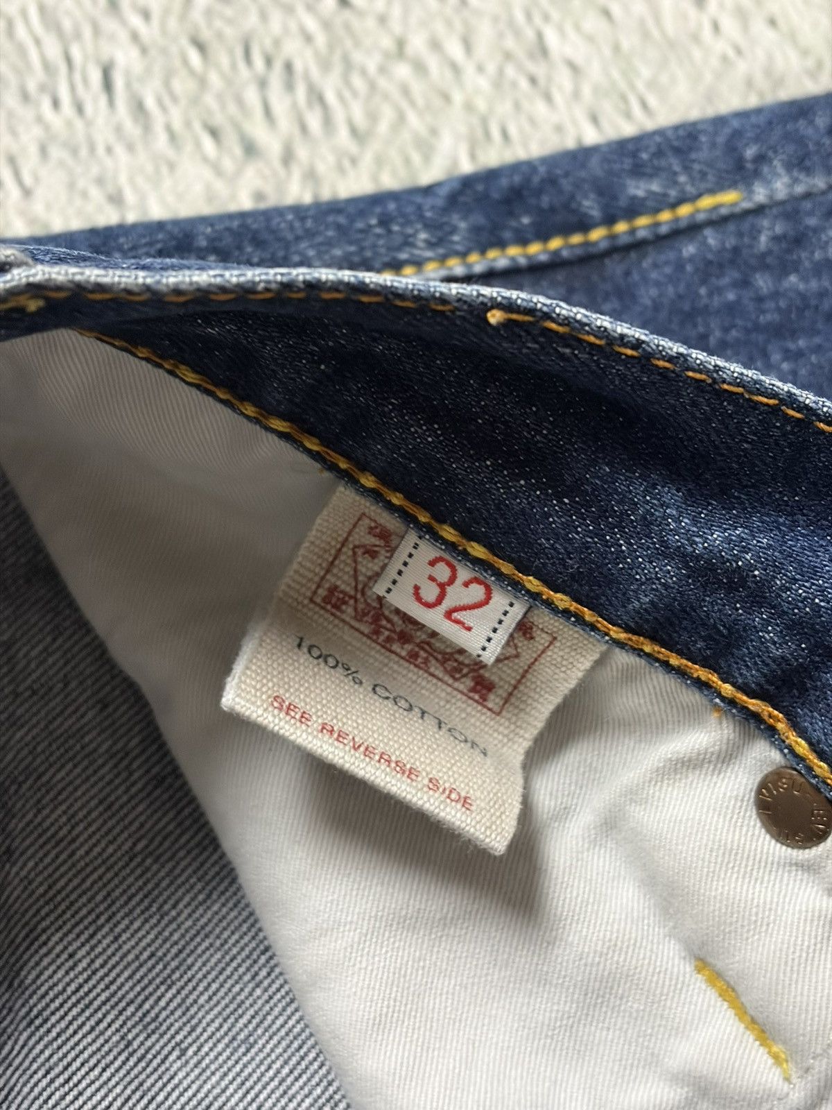 Evisu Evisu jeans vintage handpainted seagull logo selvedge white Size US 30 / EU 46 - 10 Thumbnail