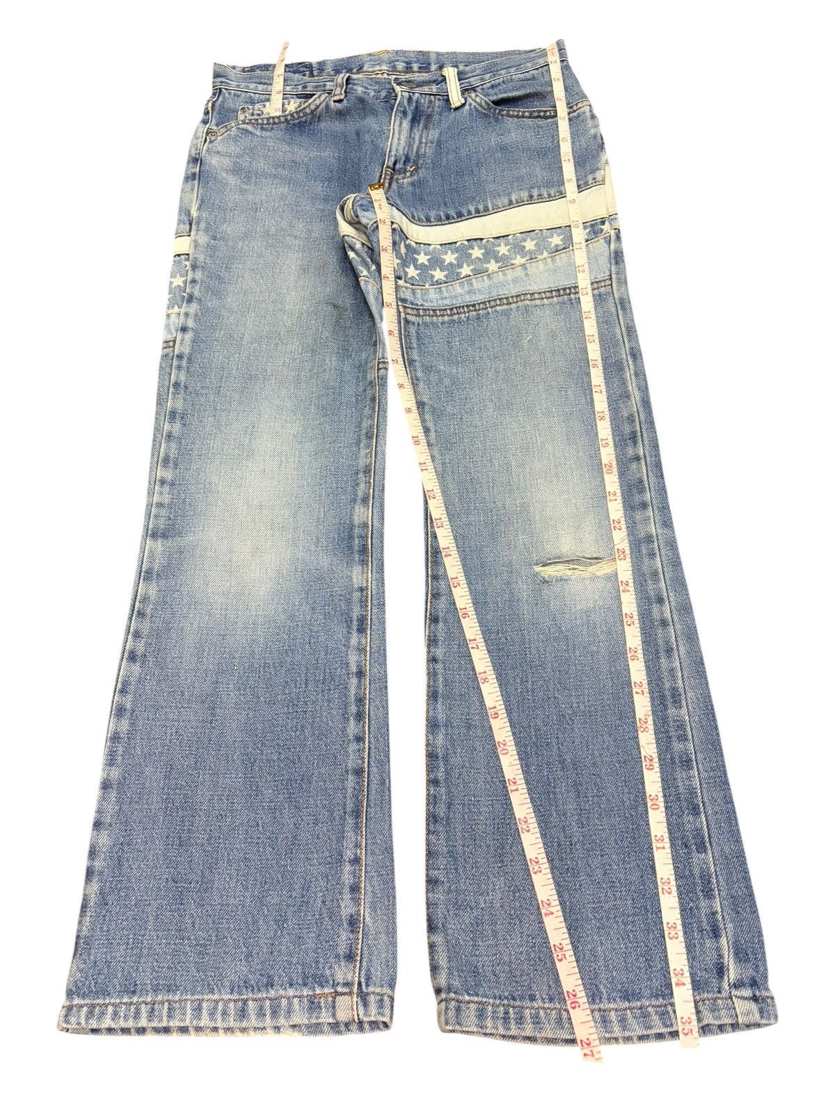 Hysteric Glamour Vintage Hysteric Glamour Distress Low Rise Flare Jeans Size 28" / US 6 / IT 42 - 7 Thumbnail