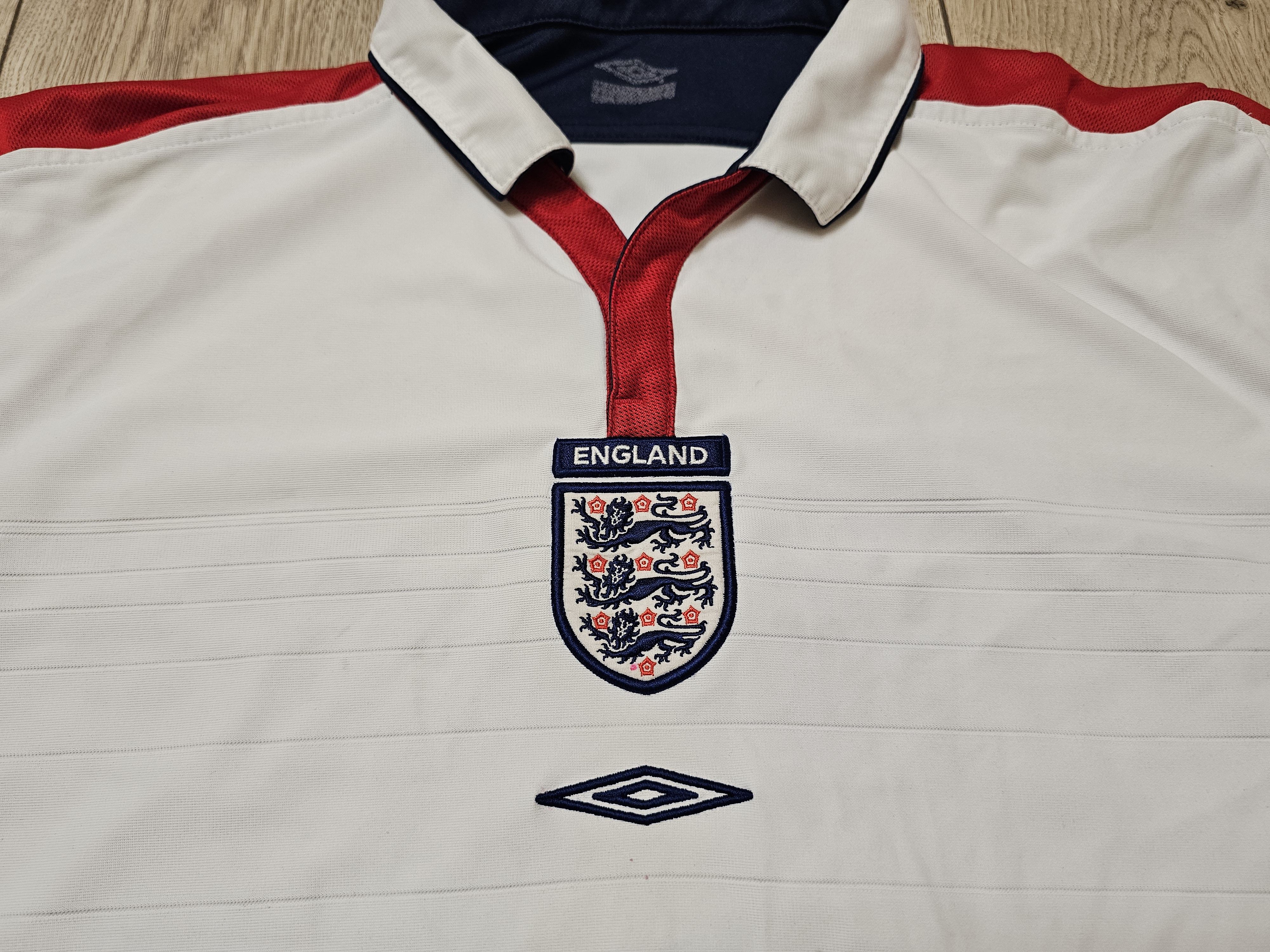 Vintage ENGLAND 2003 2005 HOME FOOTBALL SHIRT SOCCER JERSEY Size US XL / EU 56 / 4 - 5 Thumbnail