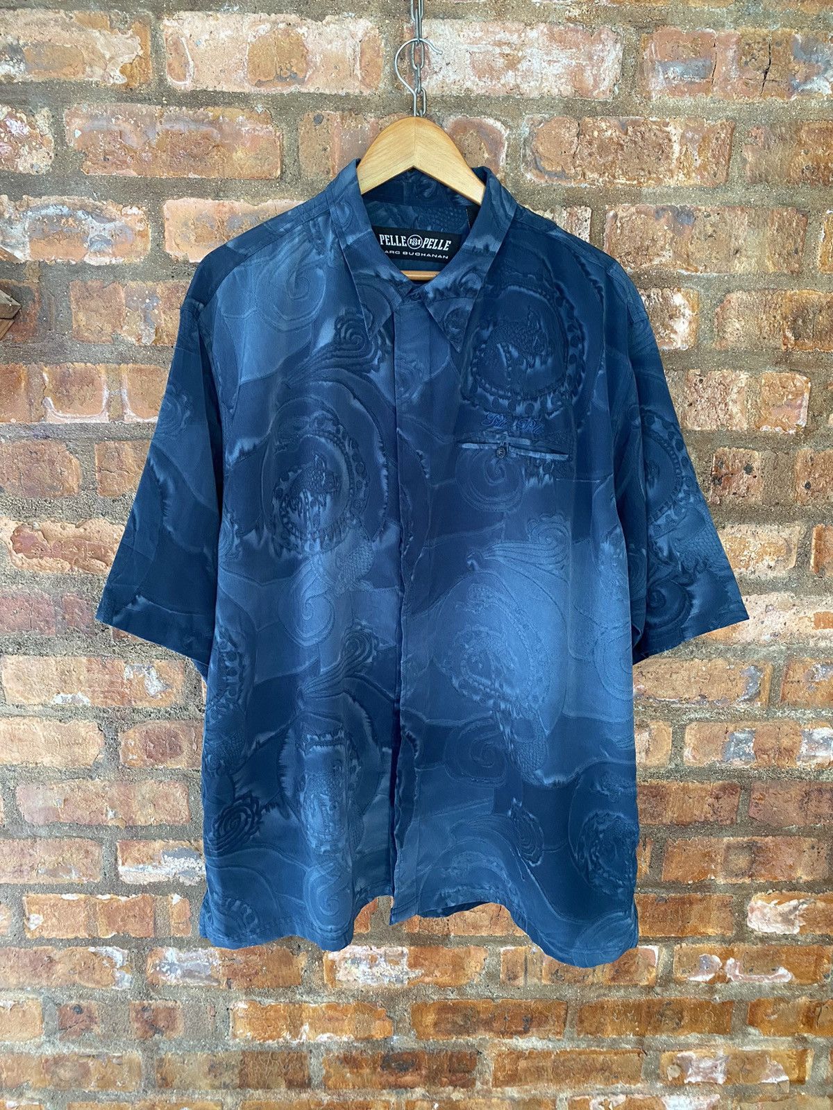 JNCO × Marc Buchanan × Pelle Pelle 1990s Pelle Pelle Koi fish dragons abstract Size US XL / EU 56 / 4 - 2 Thumbnail