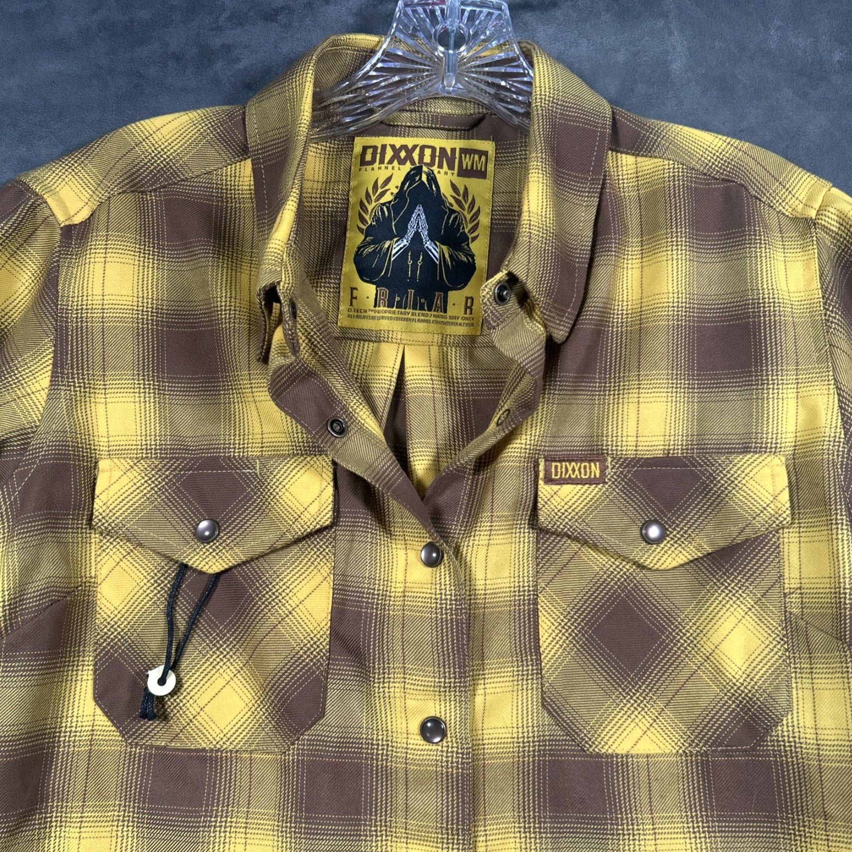 CO Dixxon Shirt Womens M Plaid Flannel Long Sleeve Button-Up Snow Pearl Snap Yellow Brown Multicolor Size M / US 6-8 / IT 42-44 - 2 Thumbnail