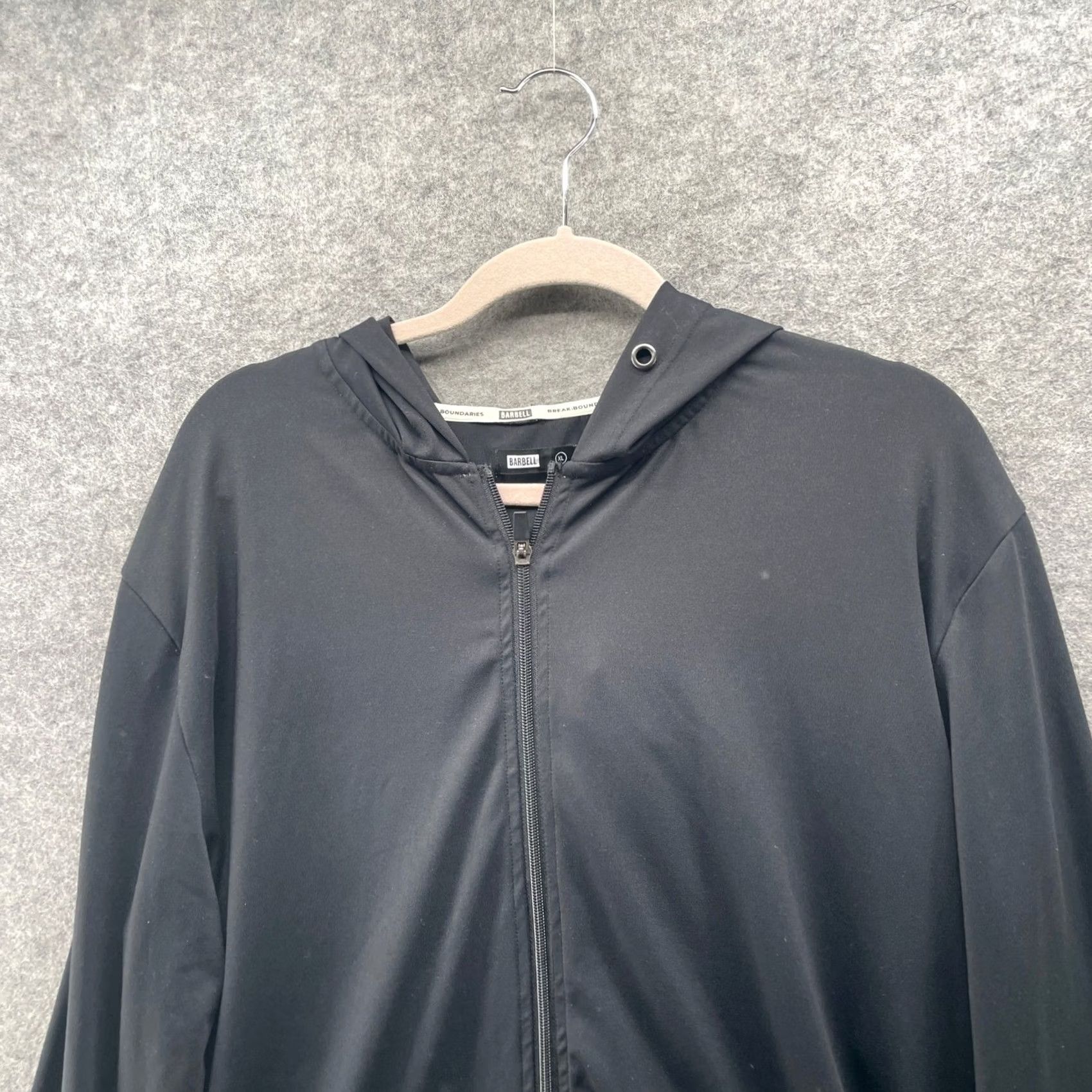 Vintage Barbell Apparel Full Zip Hoodie Mens XL Black Solid Workout Gym Active Athletic Size US XL / EU 56 / 4 - 3 Thumbnail