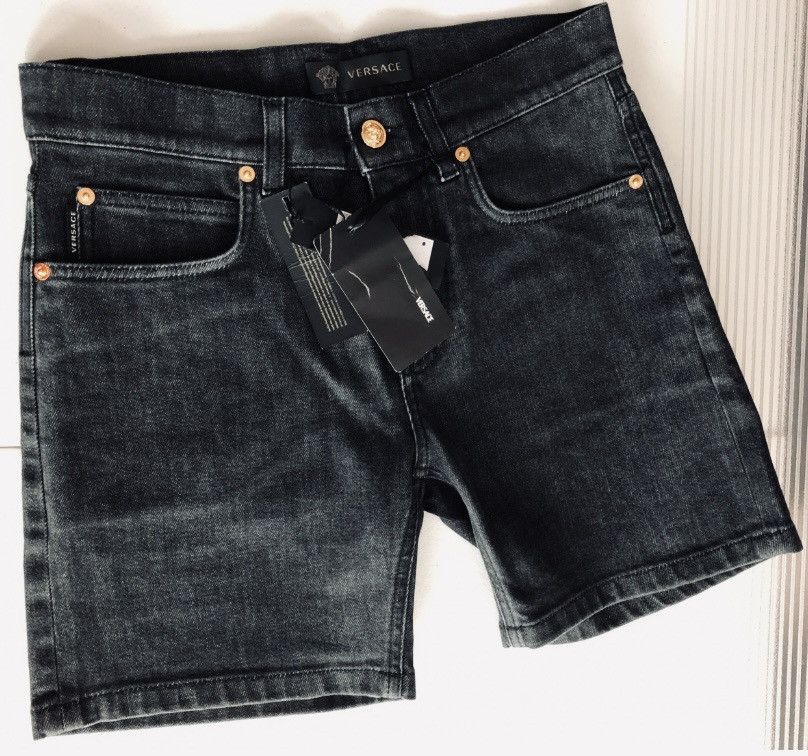 Versace Verscae 🇮🇹 Black Asphalt 5 Pkt Medusahead Denim Shorts 30 New Size US 30 / EU 46 - 12 Thumbnail