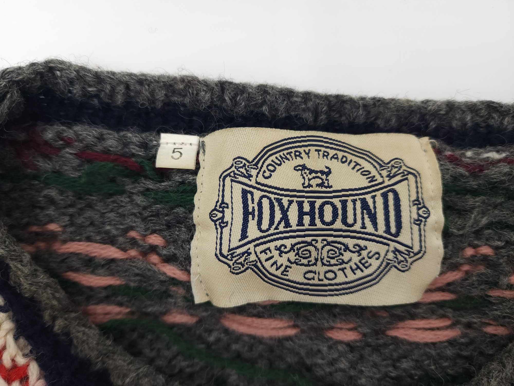 Other Vintage Fox Hound Knit Sweater – Gray Cotton, Size 5 (XL) Size US XL / EU 56 / 4 - 4 Thumbnail