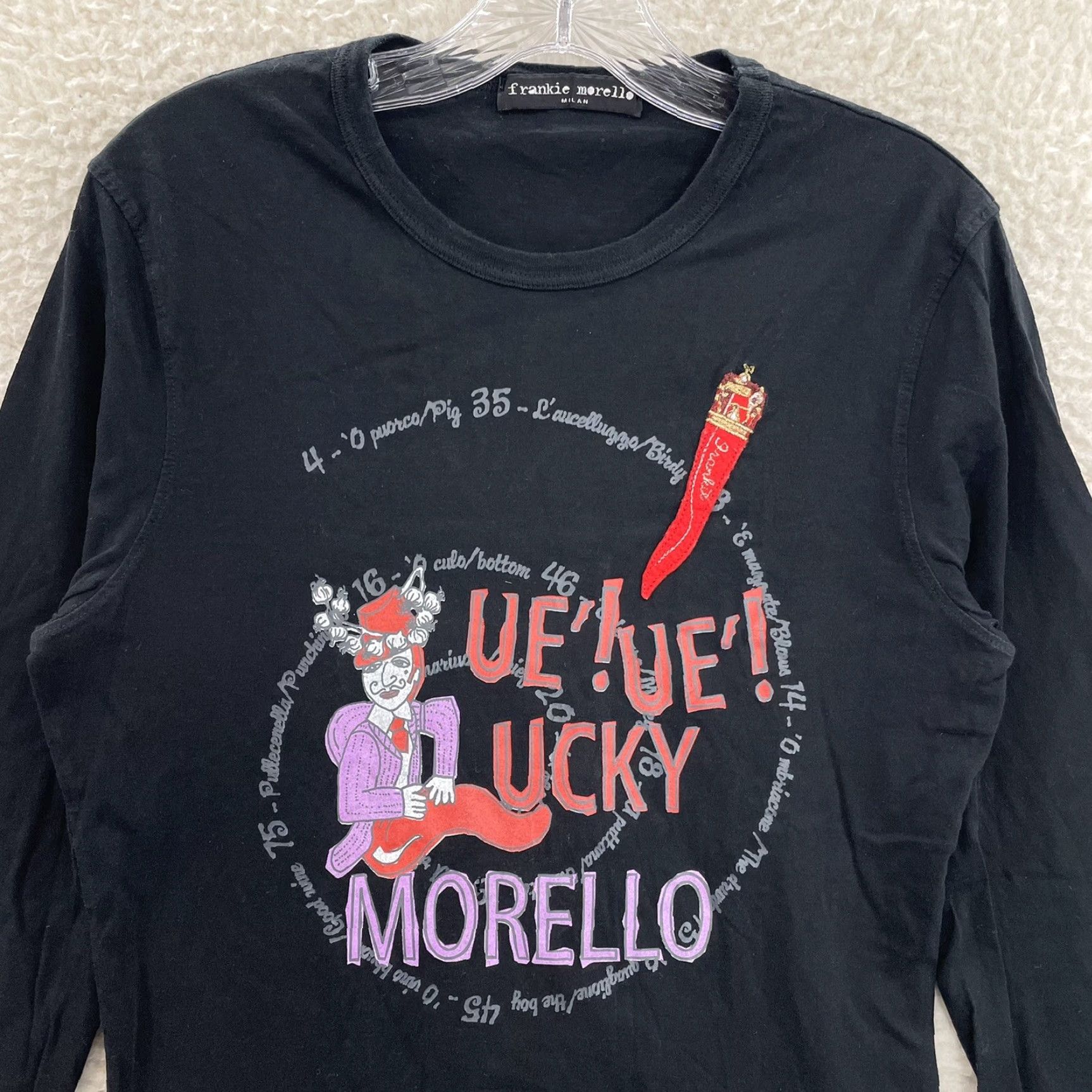 Frankie Morello VINTAGE Frankie Morello Shirt M Black Graphic Cyber Fairy Italy Designer Women's M Size M / US 6-8 / IT 42-44 - 3 Thumbnail