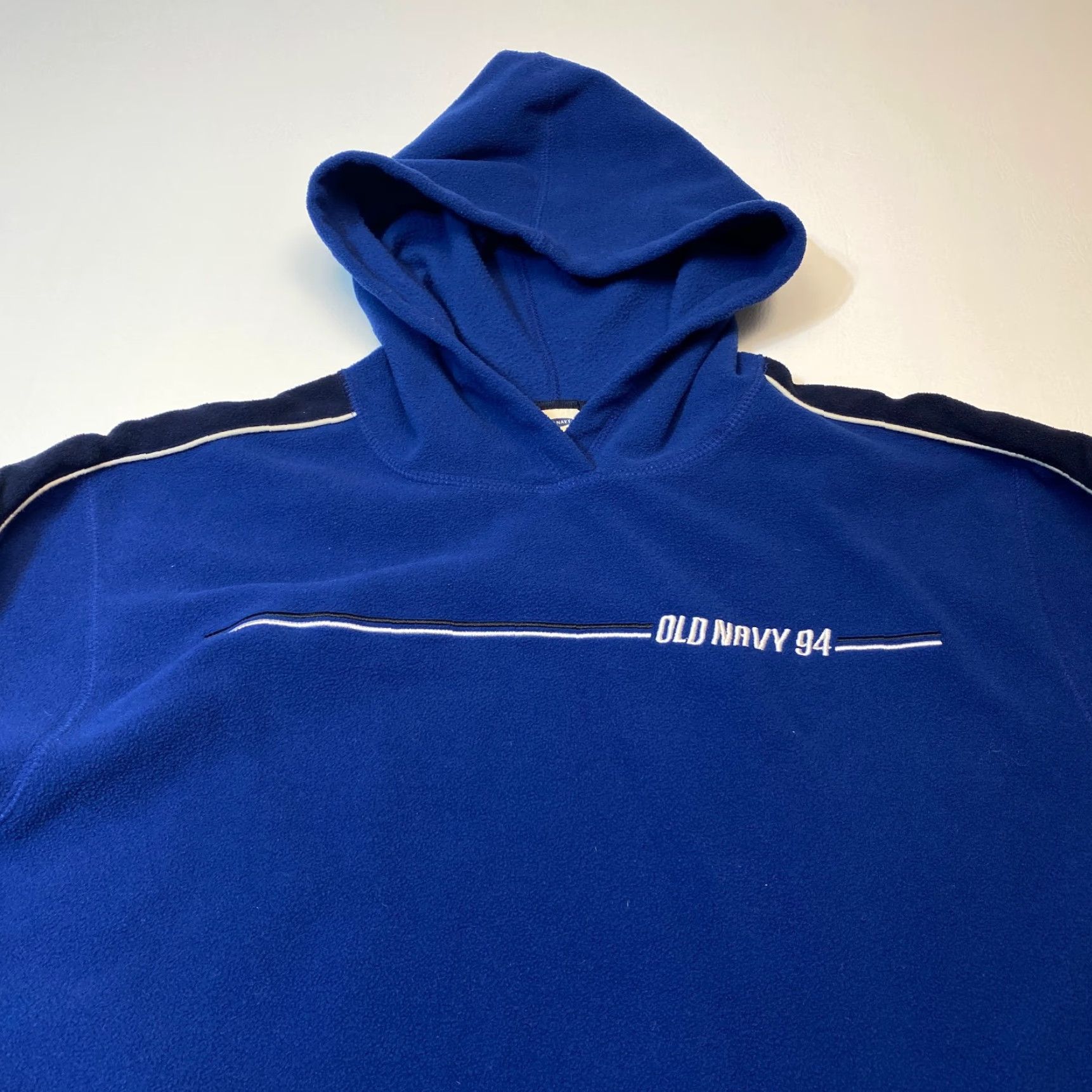 Old Navy Old Navy Hoodie Mens XL Blue Embroidered 94 Fleece Pullover Size US XL / EU 56 / 4 - 5 Thumbnail