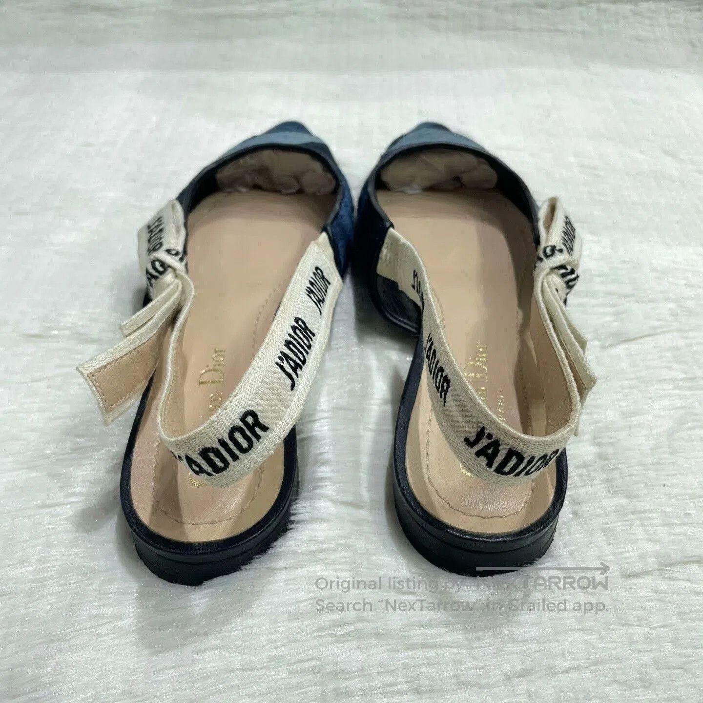 Dior Dior J'Adior Denim Blue Ballet Flats. Size US 6 / IT 36 - 5 Thumbnail