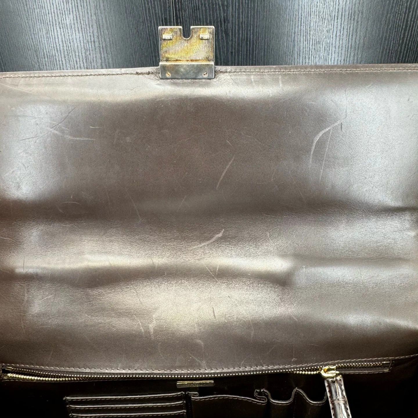 Ermenegildo Zegna Zegna Shiny Ebony Crocodile Briefcase New Size ONE SIZE - 8 Thumbnail