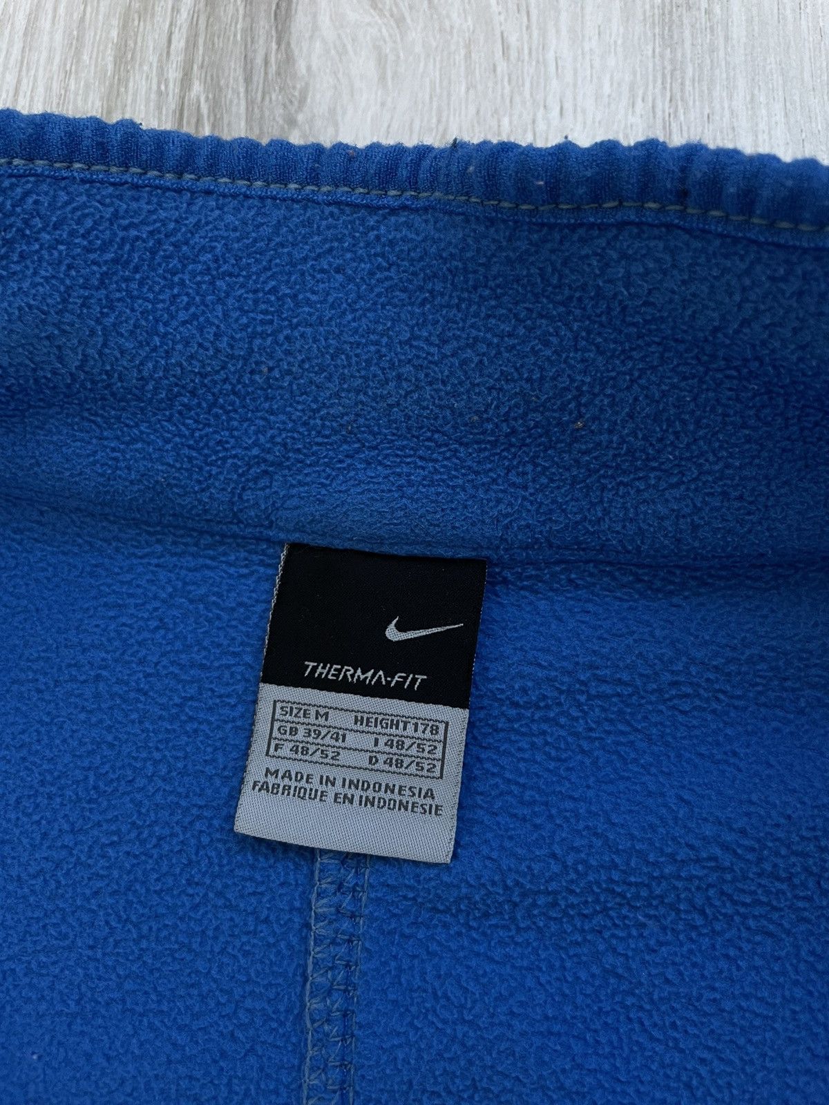 Nike × Vintage Nike Vintage Fleece Therma Fit Blue Drill Swoosh Size US M / EU 48-50 / 2 - 6 Thumbnail