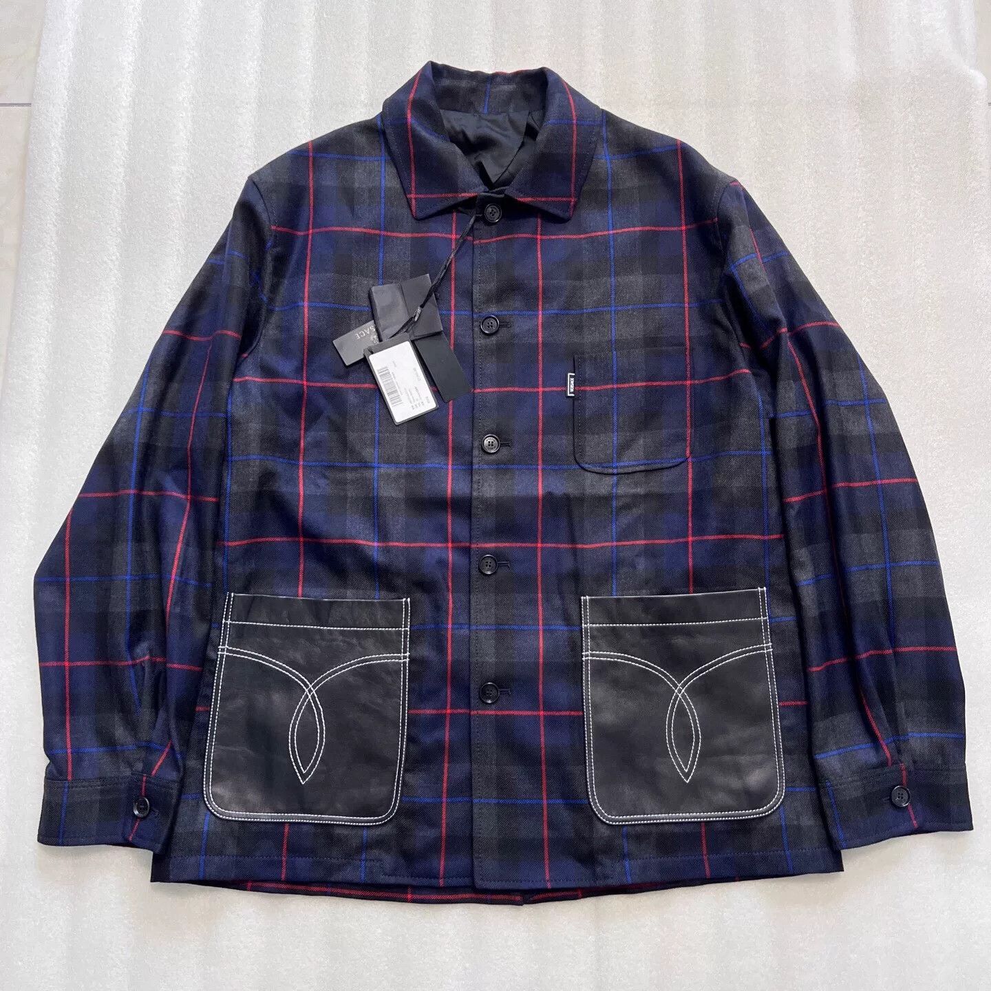 Versace Versace Men's Thin Wool Plaid Jacket Size US XXL / EU 58 / 5 - 1 Thumbnail