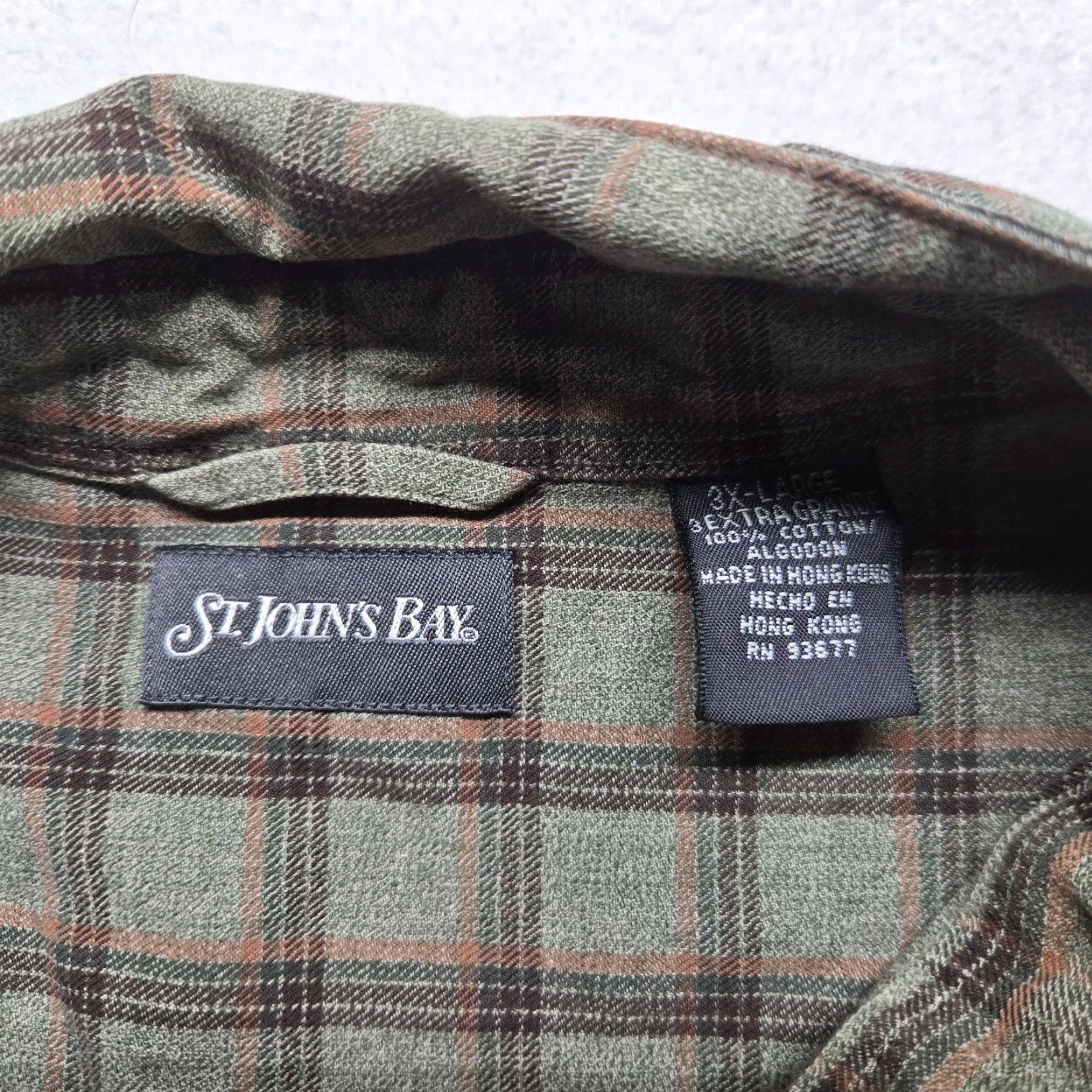 Vintage VINTAGE St. John's Bay Men's Shirt Flannel Button-Down Long Sleeve Casual 3X Gray Size US XXL / EU 58 / 5 - 3 Thumbnail