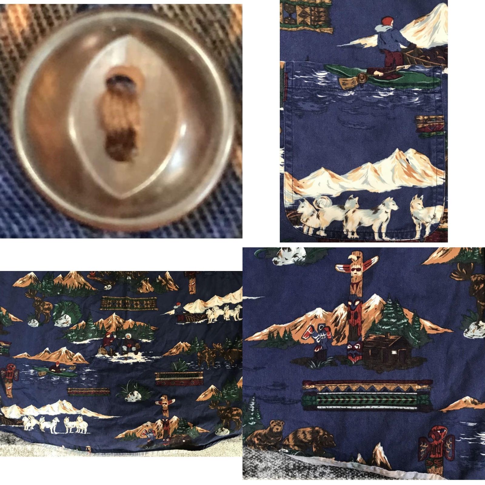 Polo Ralph Lauren Polo Ralph Lauren CHAPS Alaska Print Button-Down Shirt XL Men Multicolor Western Alaska Print Button-Up Shirt - XL Mens Size US XL / EU 56 / 4 - 8 Thumbnail