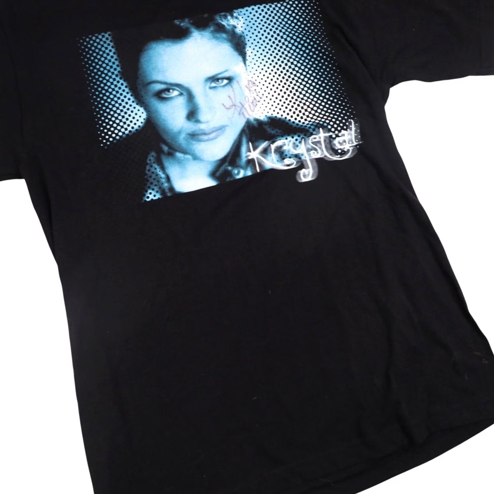 Vintage VINTAGE Giant Krystal Harris Signed Graphic Band Tee Black Mens Medium Size US M / EU 48-50 / 2 - 3 Thumbnail
