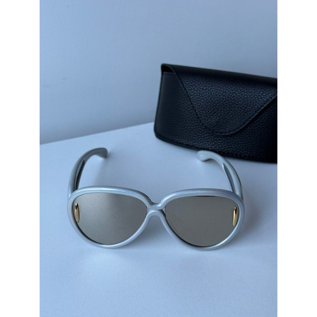 Loewe NEW Loewe LW40132I Sunglasses in Light Grey Gold Mirror Size ONE SIZE - 4 Thumbnail