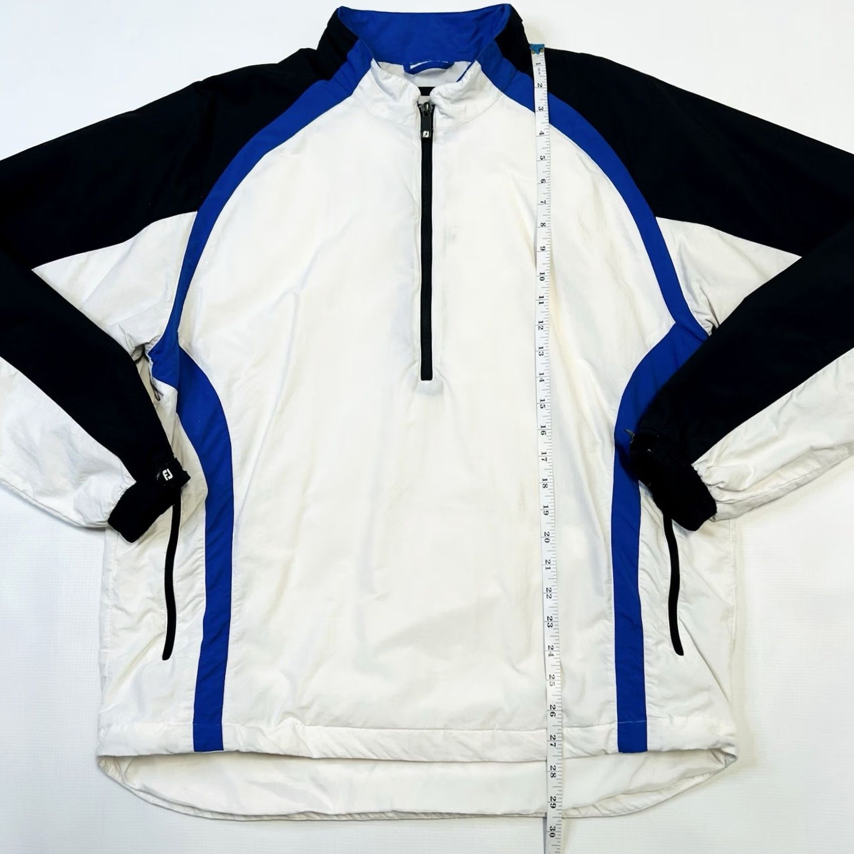 Footjoy FootJoy Windbreaker Jacket Men L Blue White 1/4 Zip Pullover Lightweight Polo Shirt Style Outdoor Golf Size US L / EU 52-54 / 3 - 4 Thumbnail