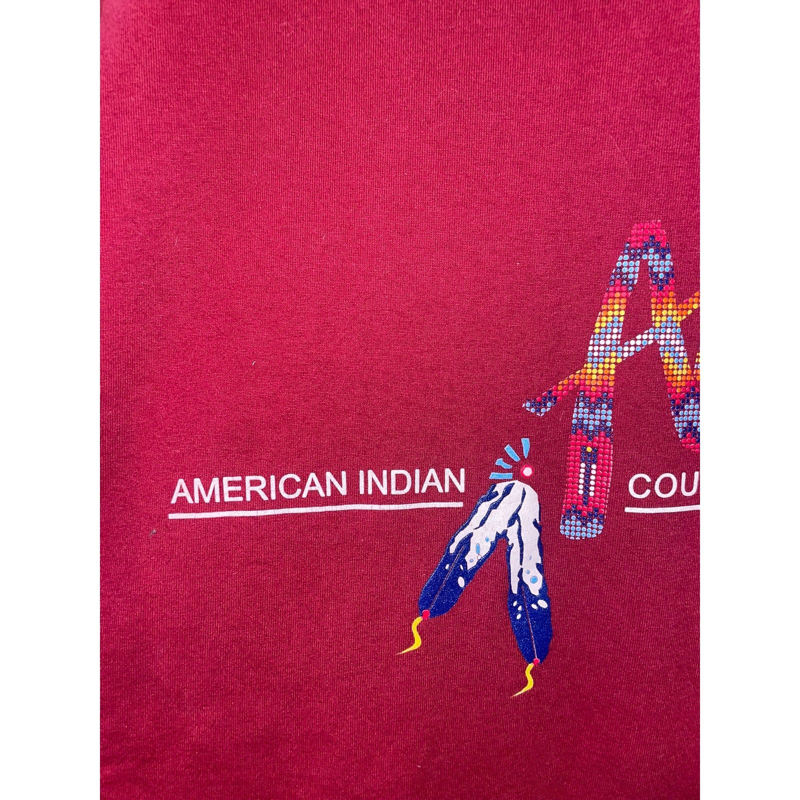 Fruit Of The Loom Vintage American Indian Shirt Arts Council Inc TX Tee VTG XL Size US XL / EU 56 / 4 - 2 Thumbnail