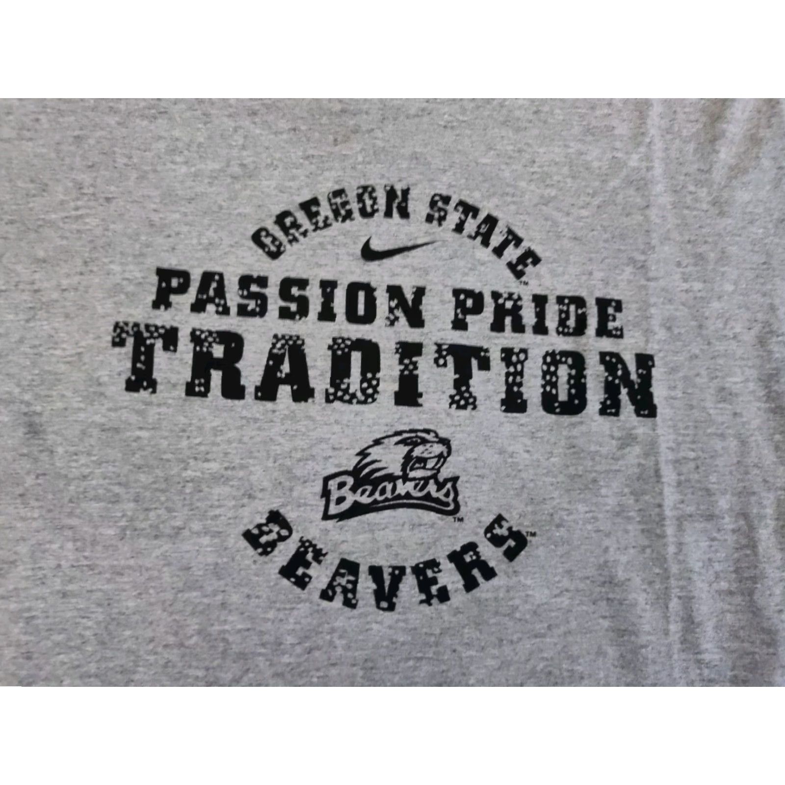 Nike VINTAGE Nike Team Sports Center Swoosh Oregon State Beavers Tee Shirt M Gray Size US M / EU 48-50 / 2 - 3 Thumbnail