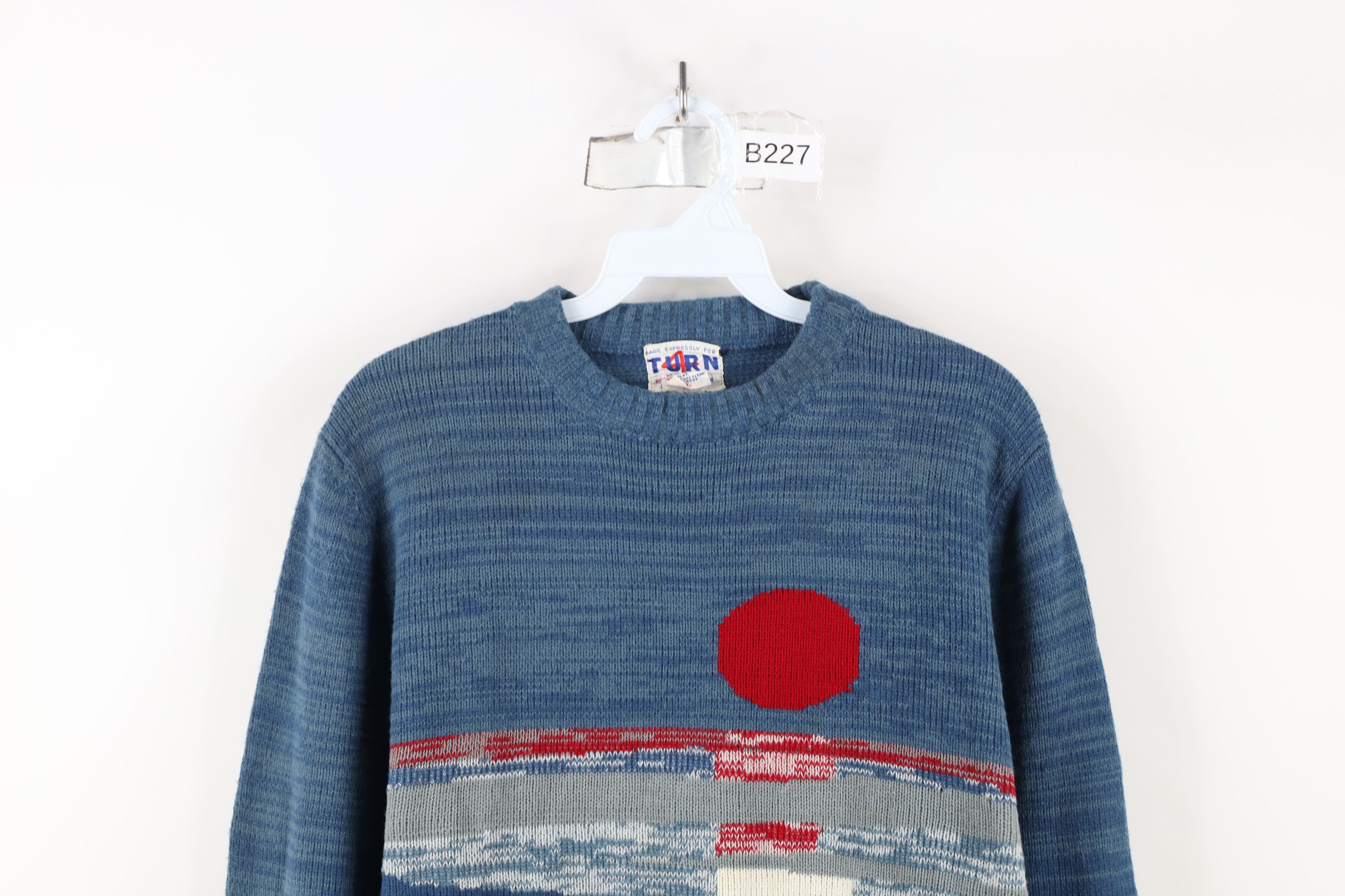Vintage Vintage 70s Streetwear Abstract Moose Sunset Knit Sweater Size L / US 10 / IT 46 - 2 Thumbnail