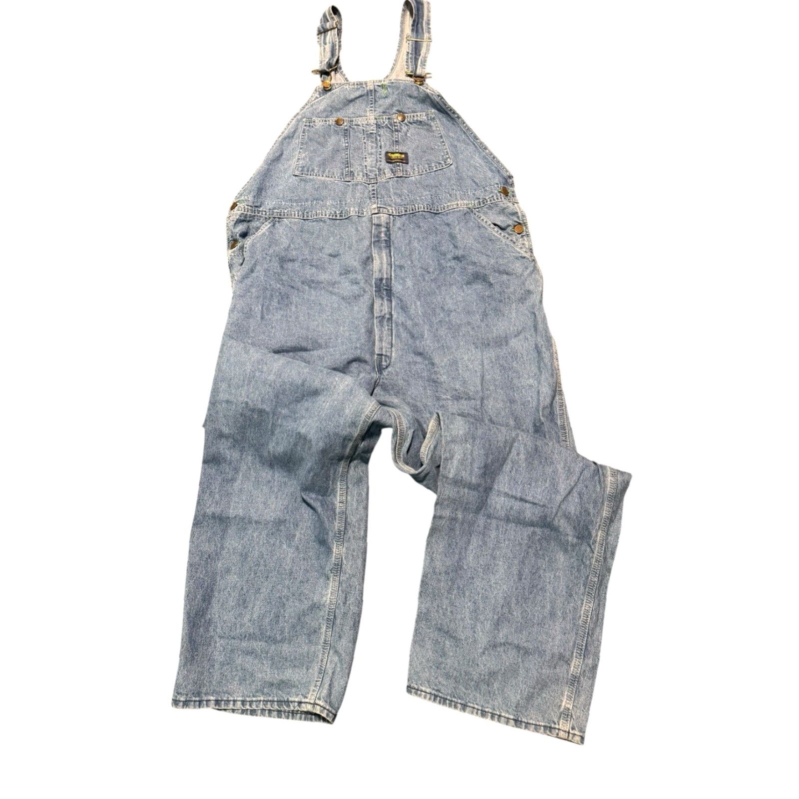 Vintage VTG OshKosh Bib Overalls 44x32 Blue Carpenter Made in USA Vestbak Workwear Denim OshKosh B'gosh Men Big & Tall Regular USA Workwear 44 32 Blue Size US 44 / EU 60 - 6 Thumbnail