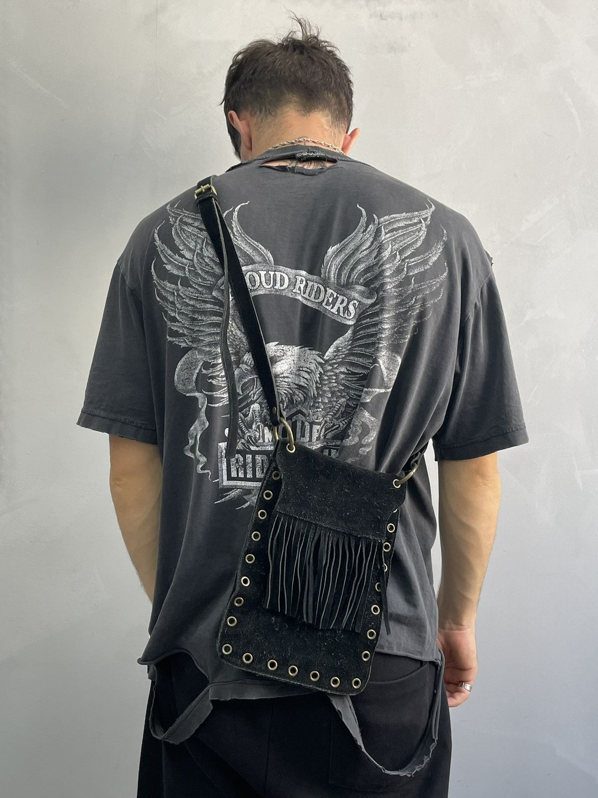 Hysteric Glamour 90s suede archive messenger bag hystericglamour style y2k Size ONE SIZE - 1 Thumbnail