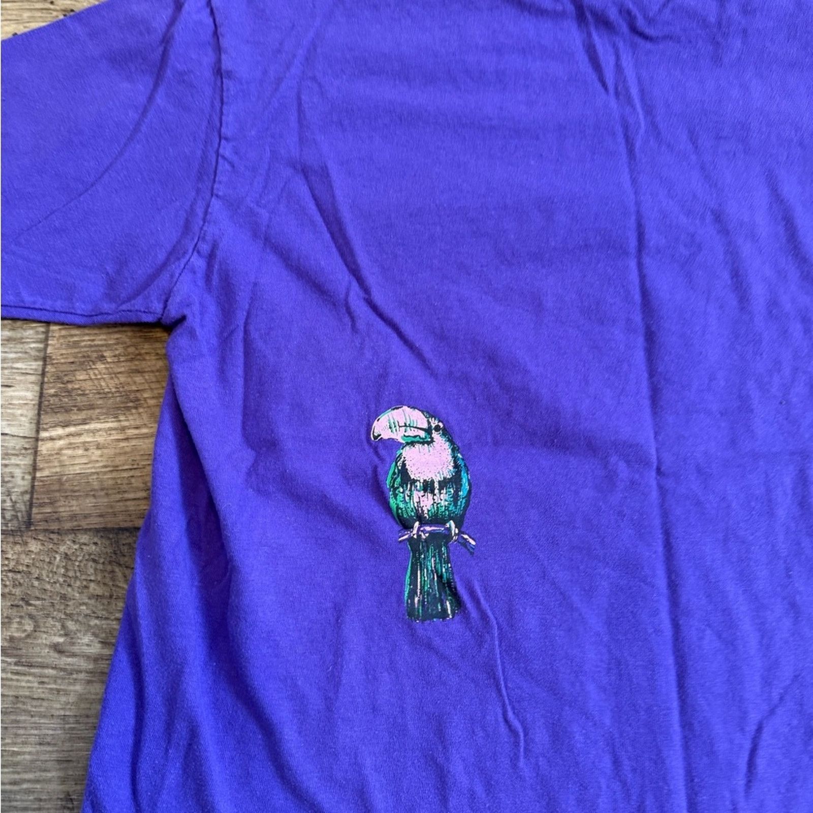 Hanes Vintage 90s Florida Gators Purple Graphic Tee Shirt Size L / US 10 / IT 46 - 4 Thumbnail