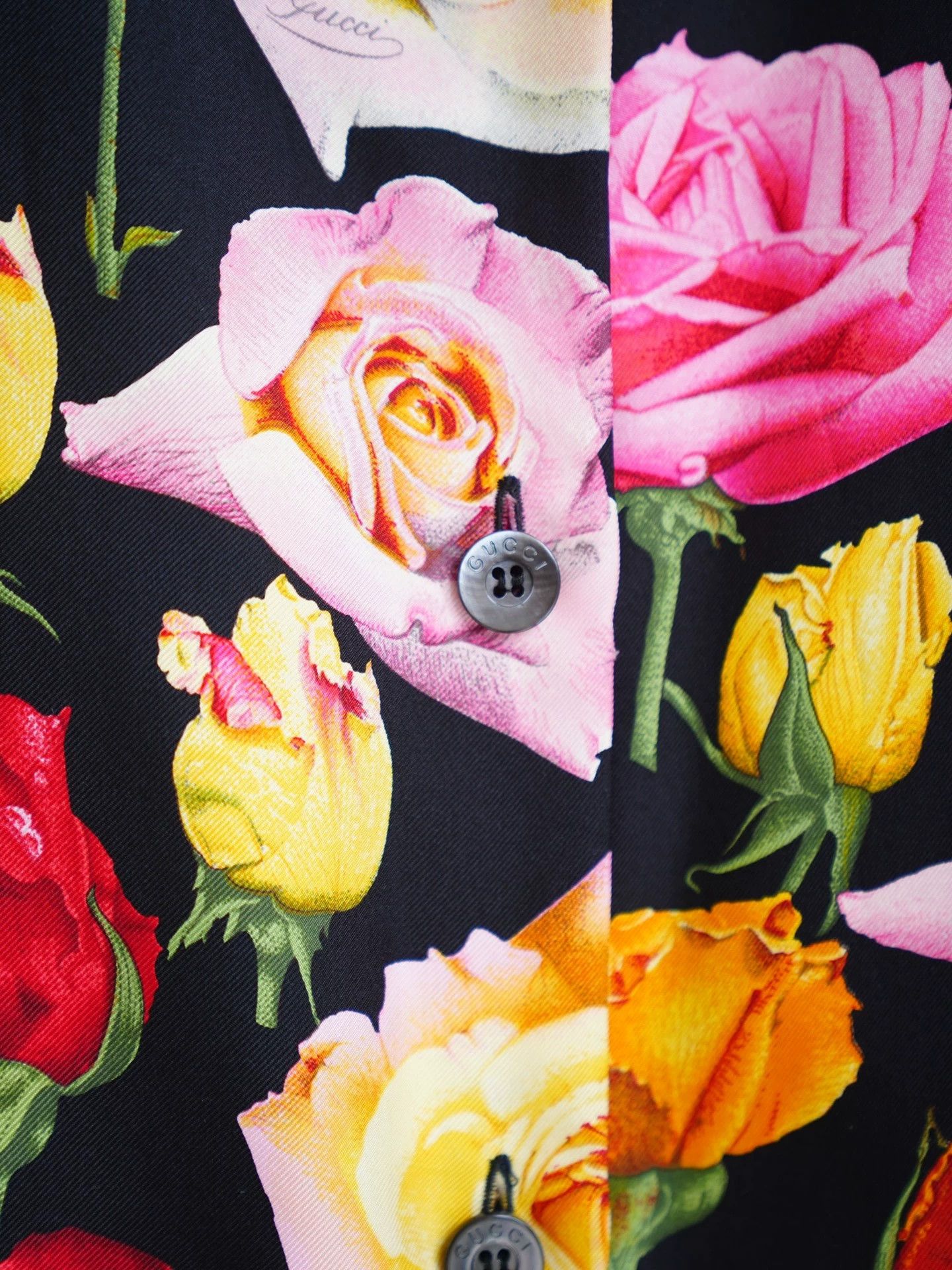 Gucci Gucci 90s TF Silk Removable Bow Rose Print Shirt Size S / US 4 / IT 40 - 9 Thumbnail