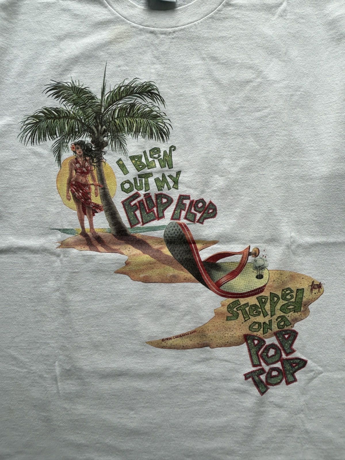 Vintage Vintage 90s Margaritaville Graphic Tee Double Sided Size US XL / EU 56 / 4 - 4 Thumbnail