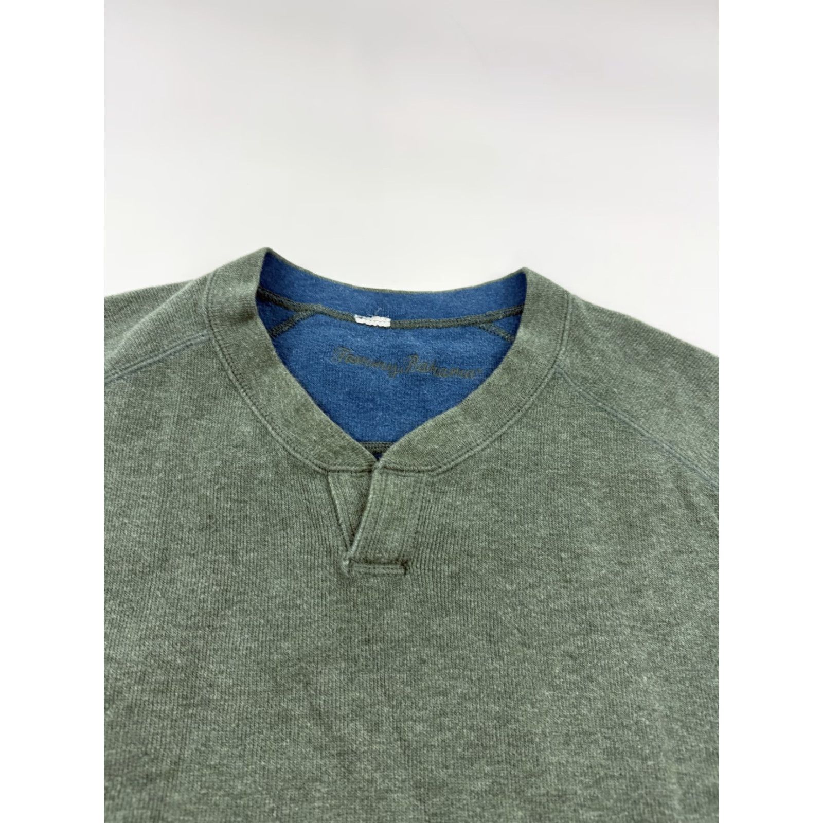 Tommy Bahama Tommy Bahama Sweater Mens XL Reversible Crewneck Pullover Knit Casual Multicolor Green Blue Crew Neck Raglan Sleeves Size US XL / EU 56 / 4 - 3 Thumbnail