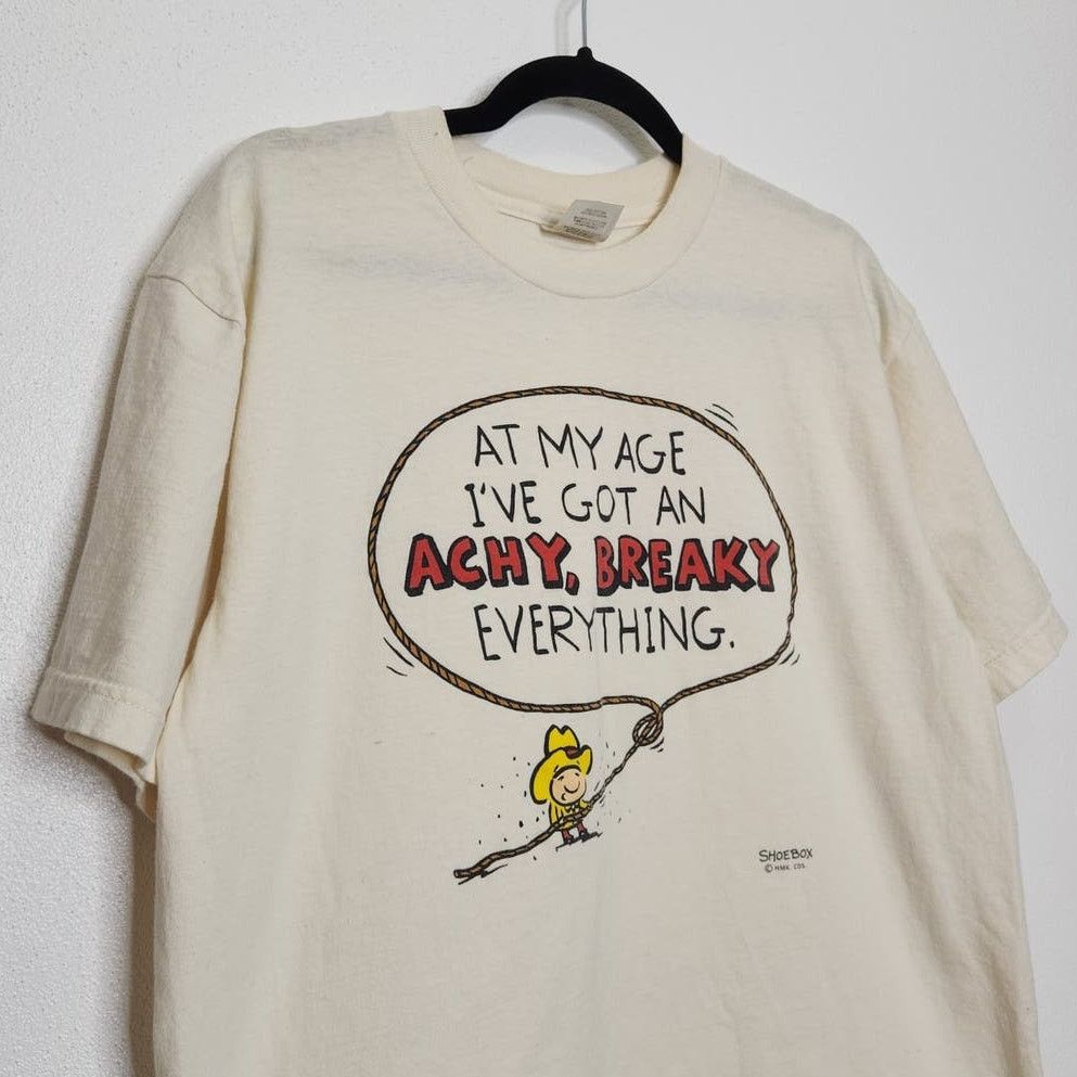 Vintage Vintage Obscure Achy Breaky Age Hallmark Large Funny Humor Size US L / EU 52-54 / 3 - 2 Thumbnail