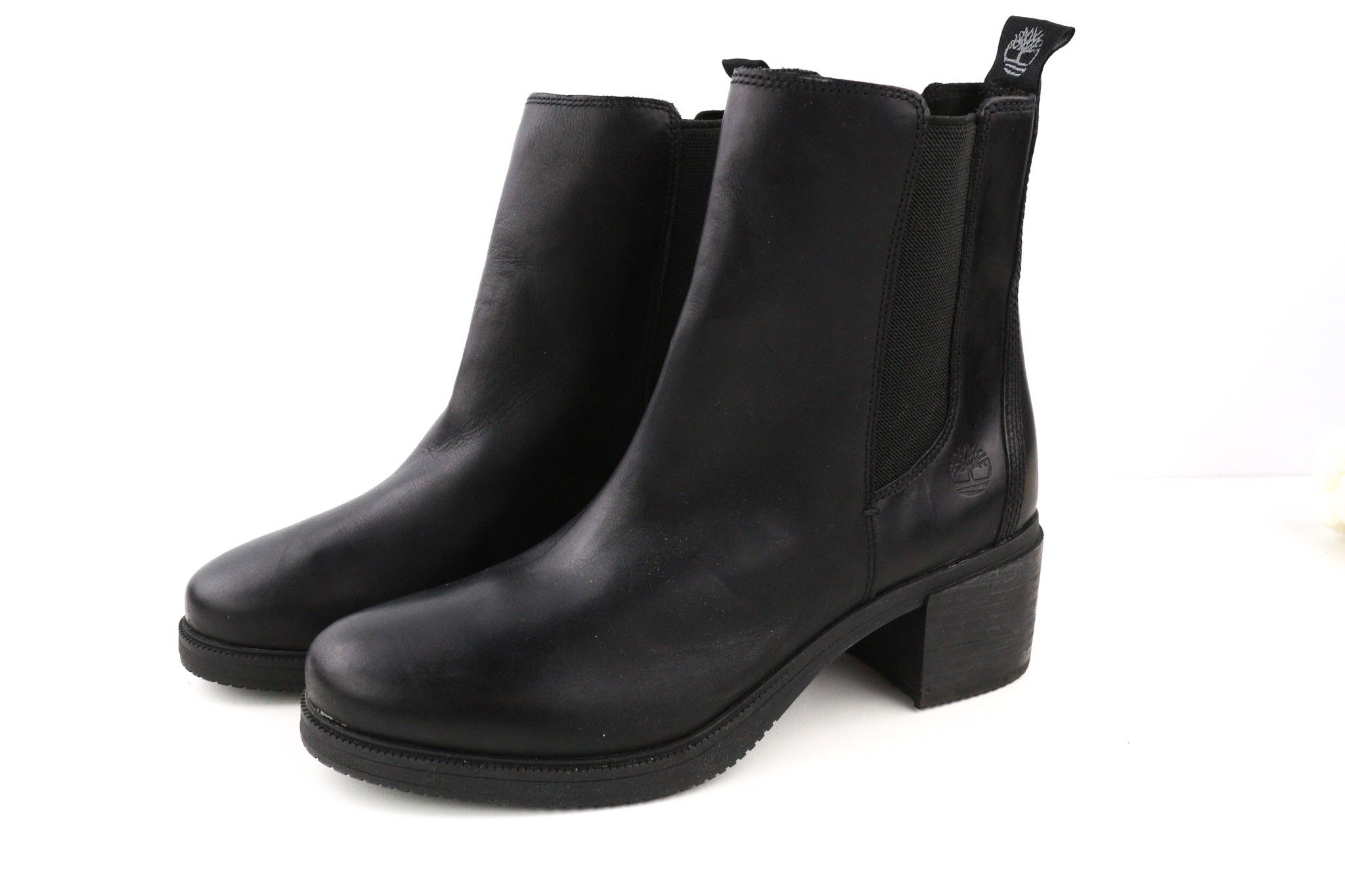 Timberland A25B1 UK6/UK7 Black Leather Heel ReBOTL 80872 Size US 6.5 / IT 36.5 - 2 Thumbnail