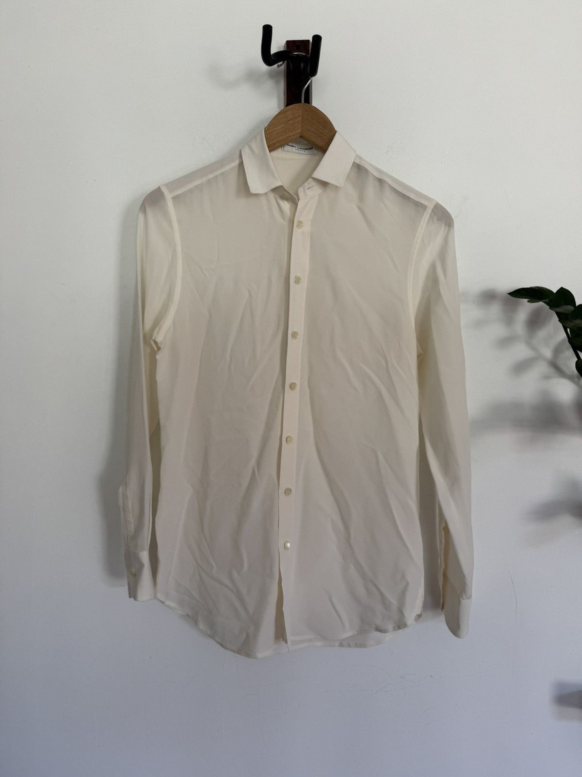 Saint Laurent Paris Silk Ivory Shirt Size US XS / EU 42 / 0 - 1 Thumbnail