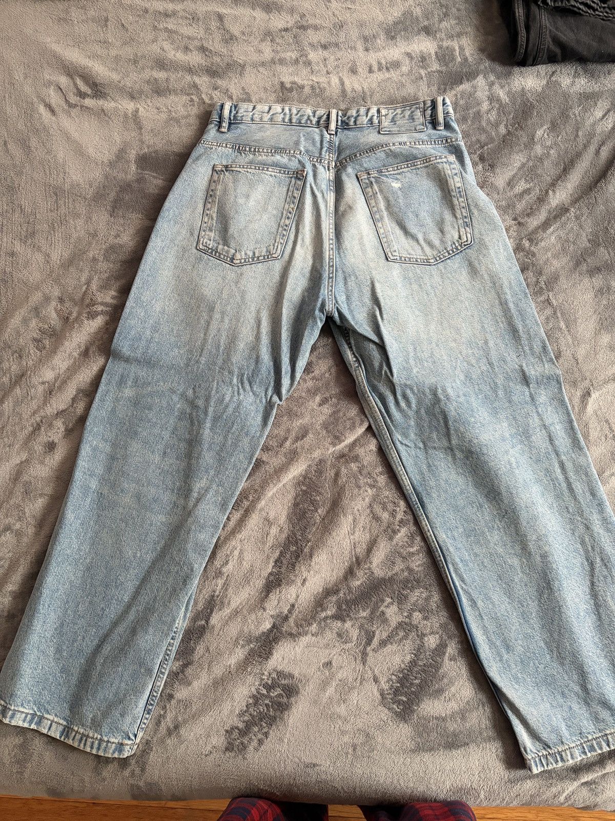 Zara Light blue wash baggy zara jeans Size US 34 / EU 50 - 2 Thumbnail